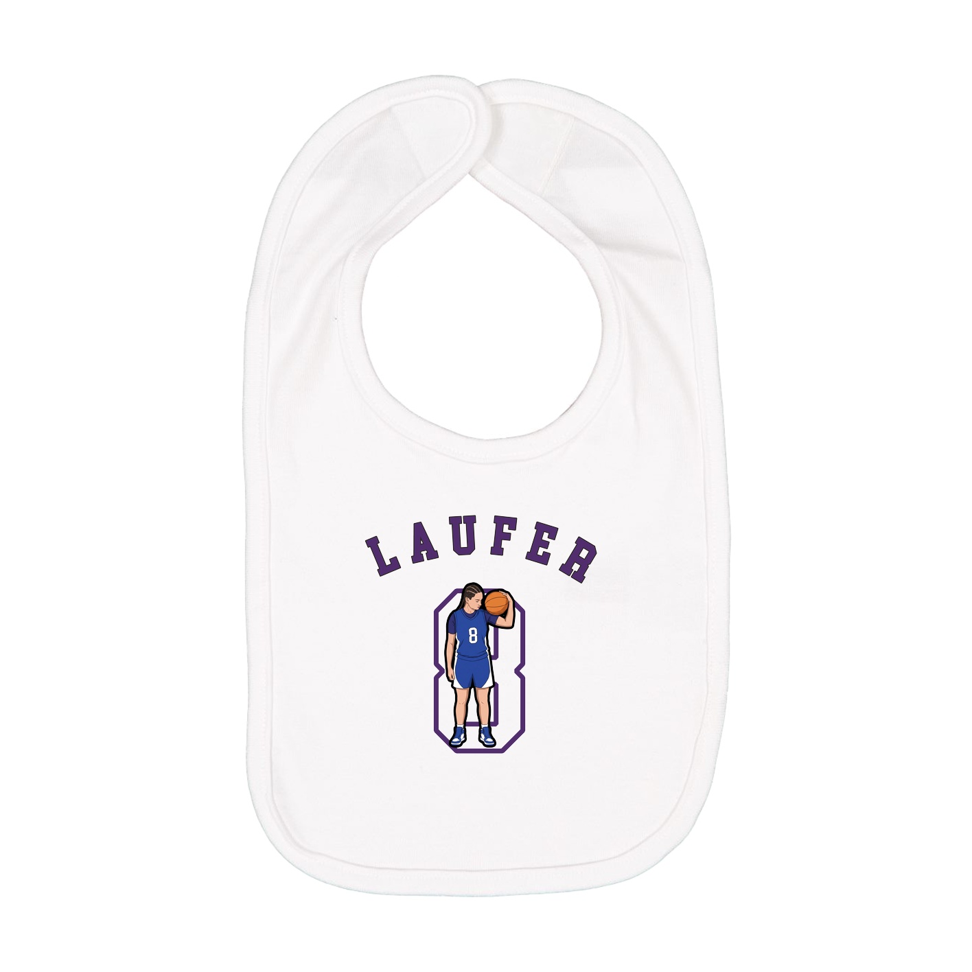 Infant Bib — Shirsey Arch in White