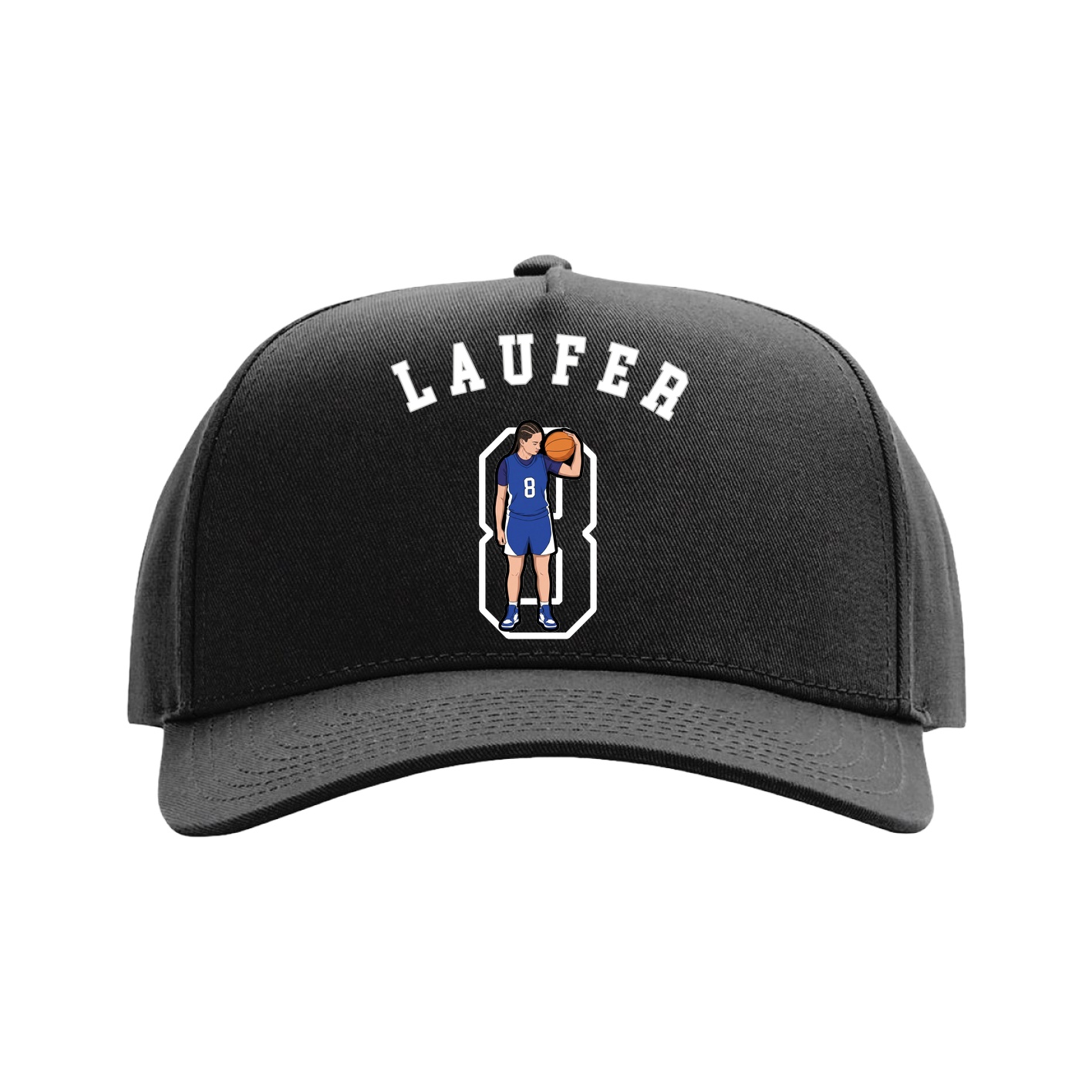 Full Fabric Five-Panel Champ Cap — Shirsey Arch in Black