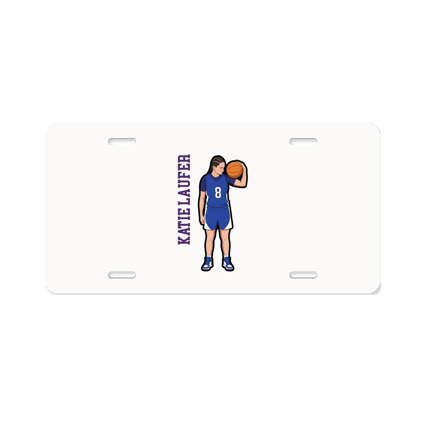 License Plate — Name Vertical in Classic