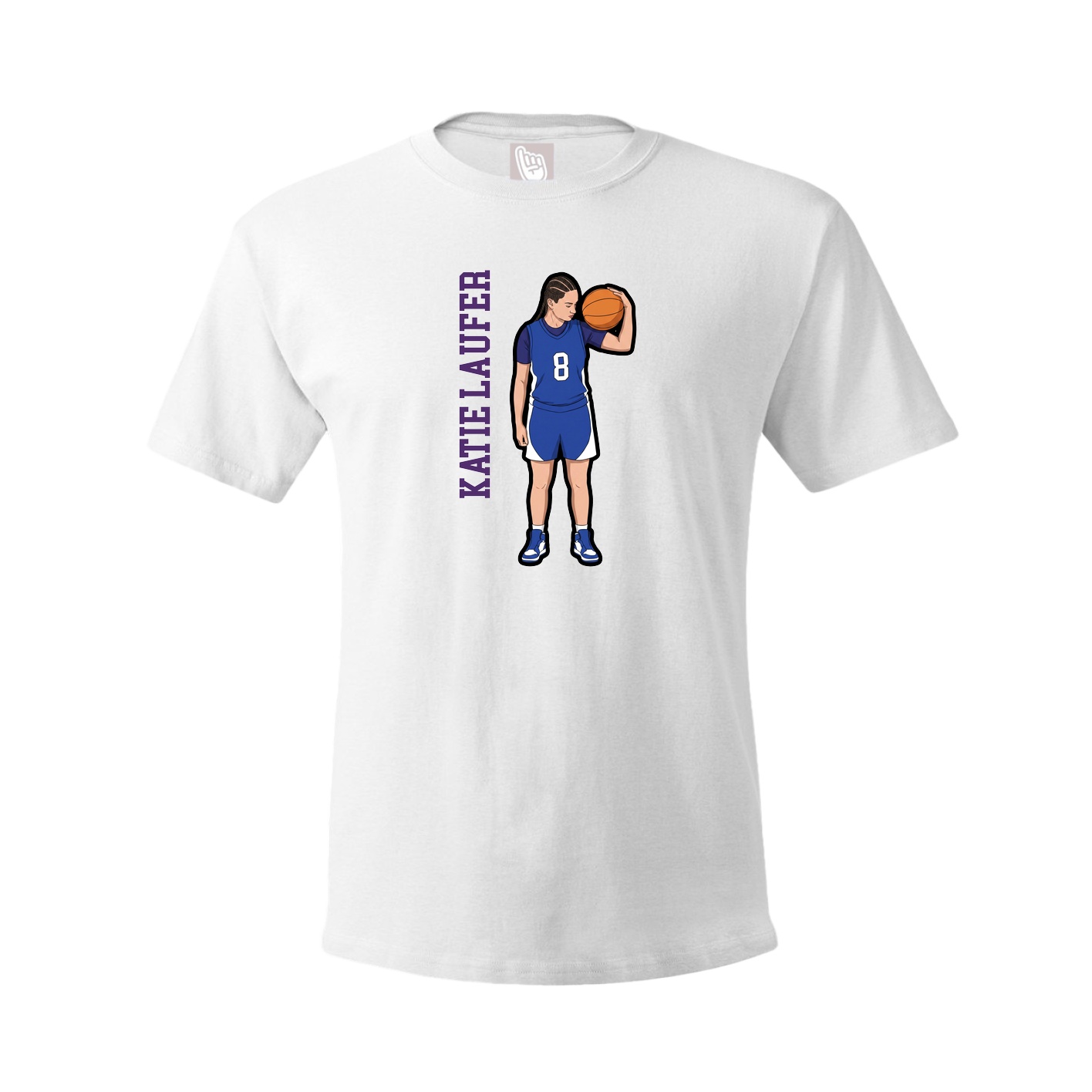 Tee — Name Vertical in White