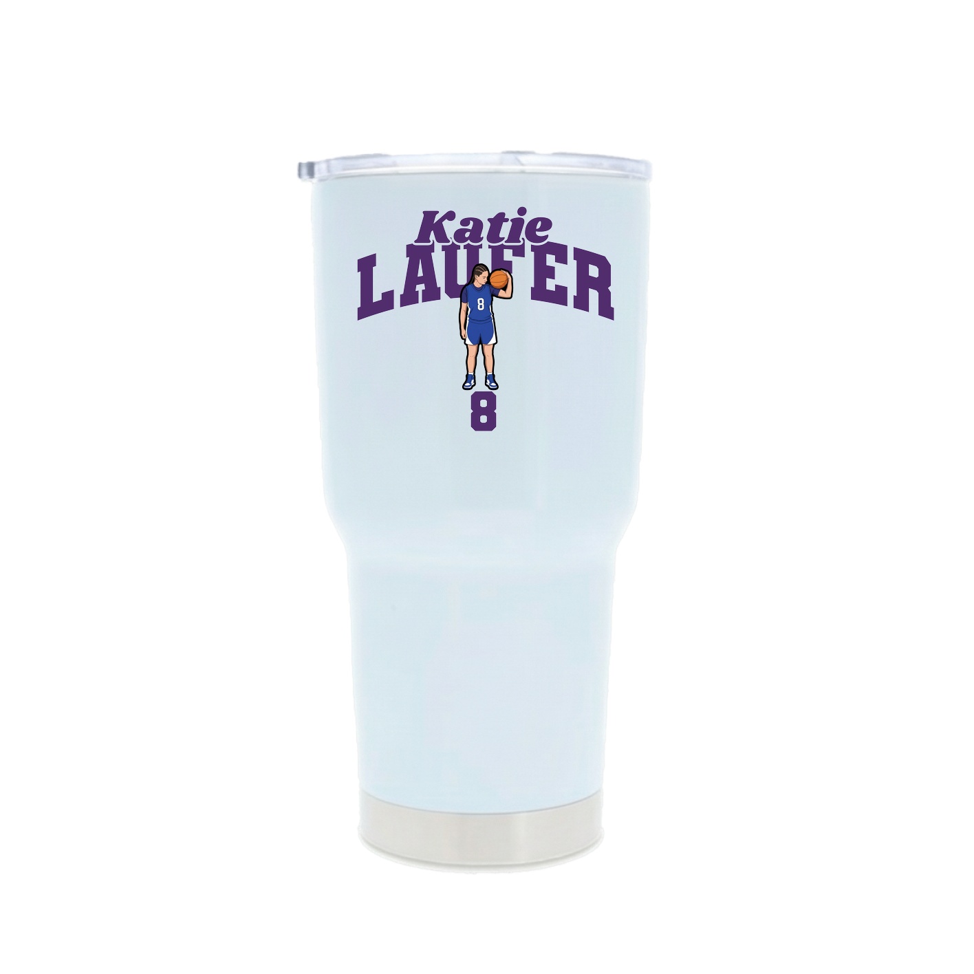 30oz Stainless Steel Tumbler — Signature Arch in White