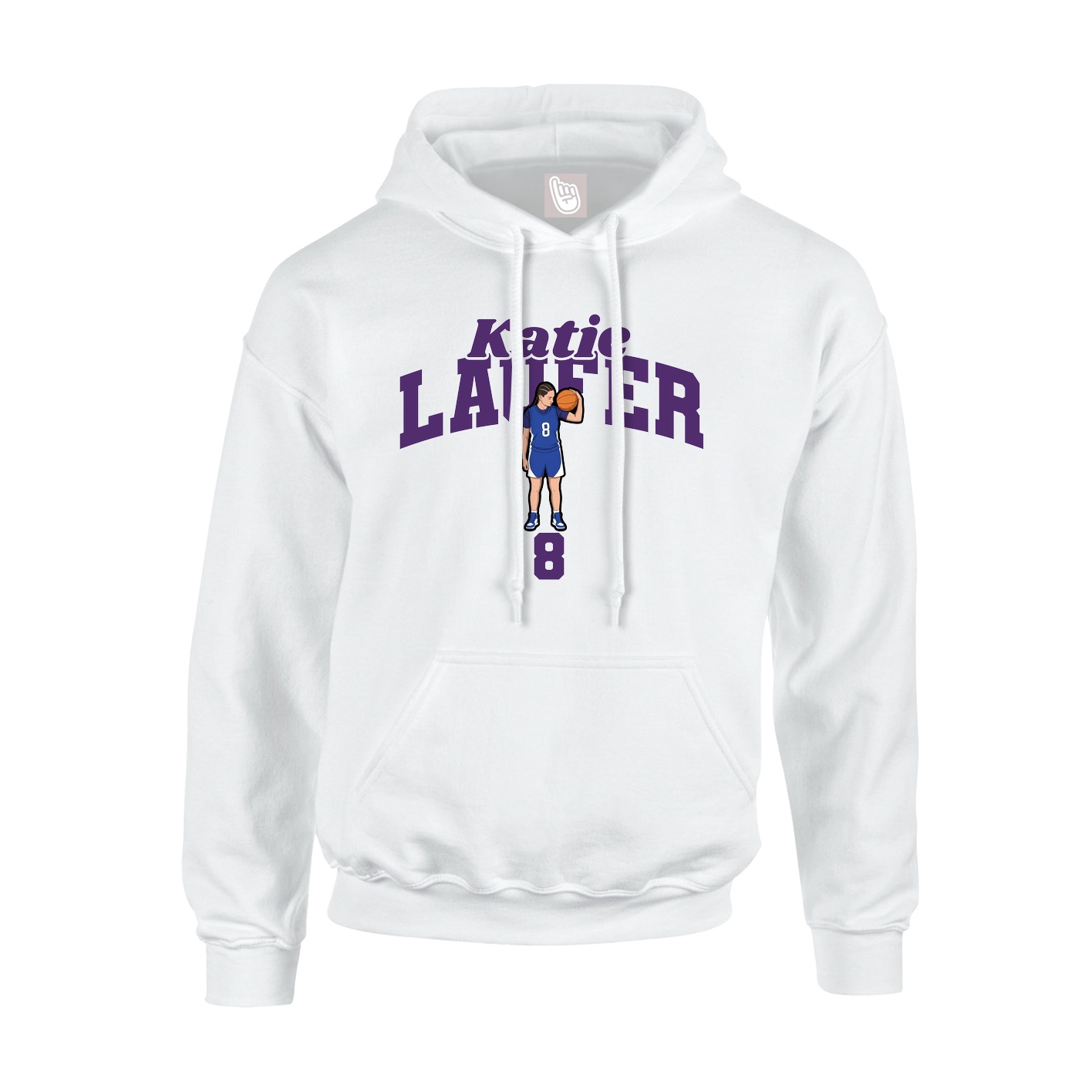 Youth Hoodie — Signature Arch in White