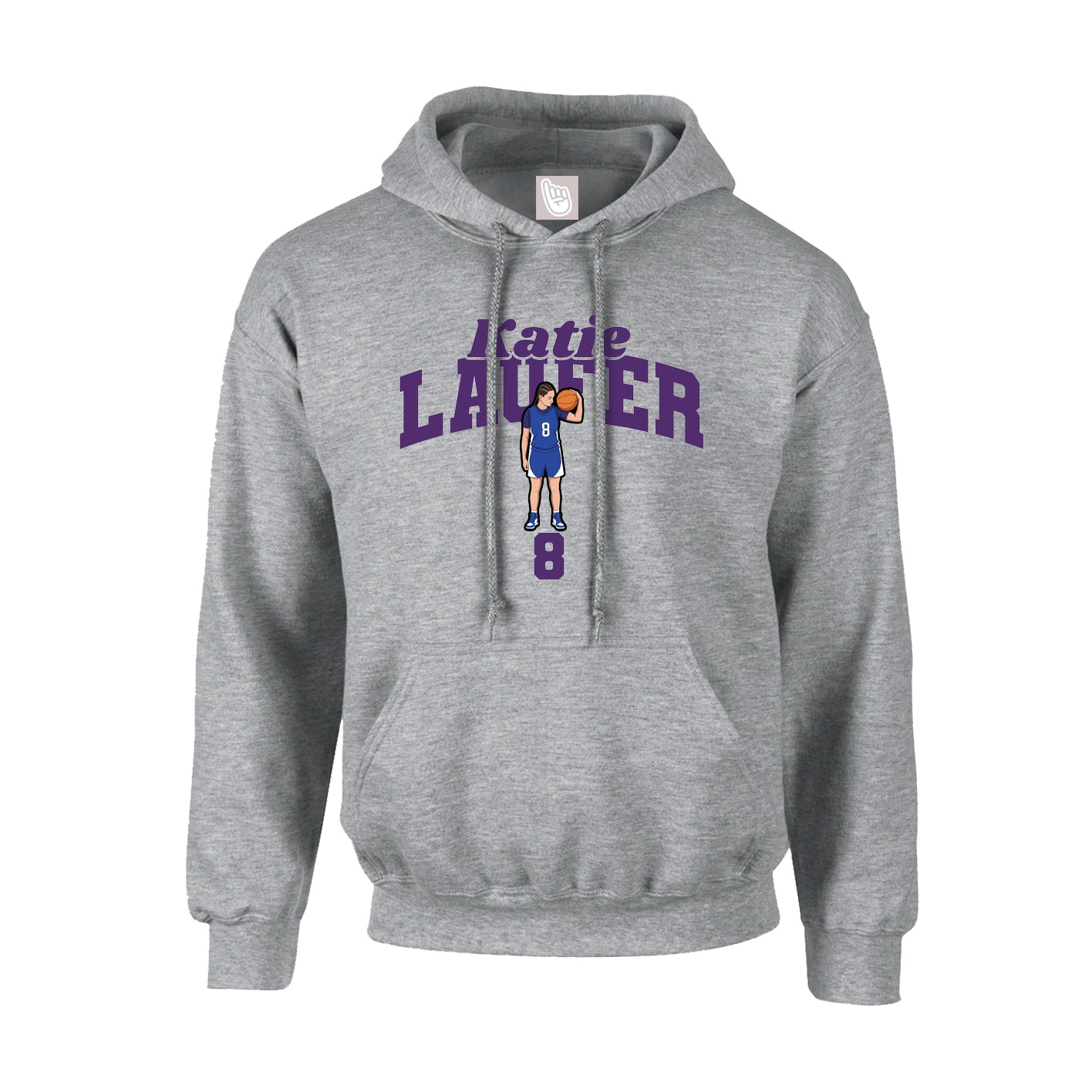 Youth Hoodie — Signature Arch in Grey