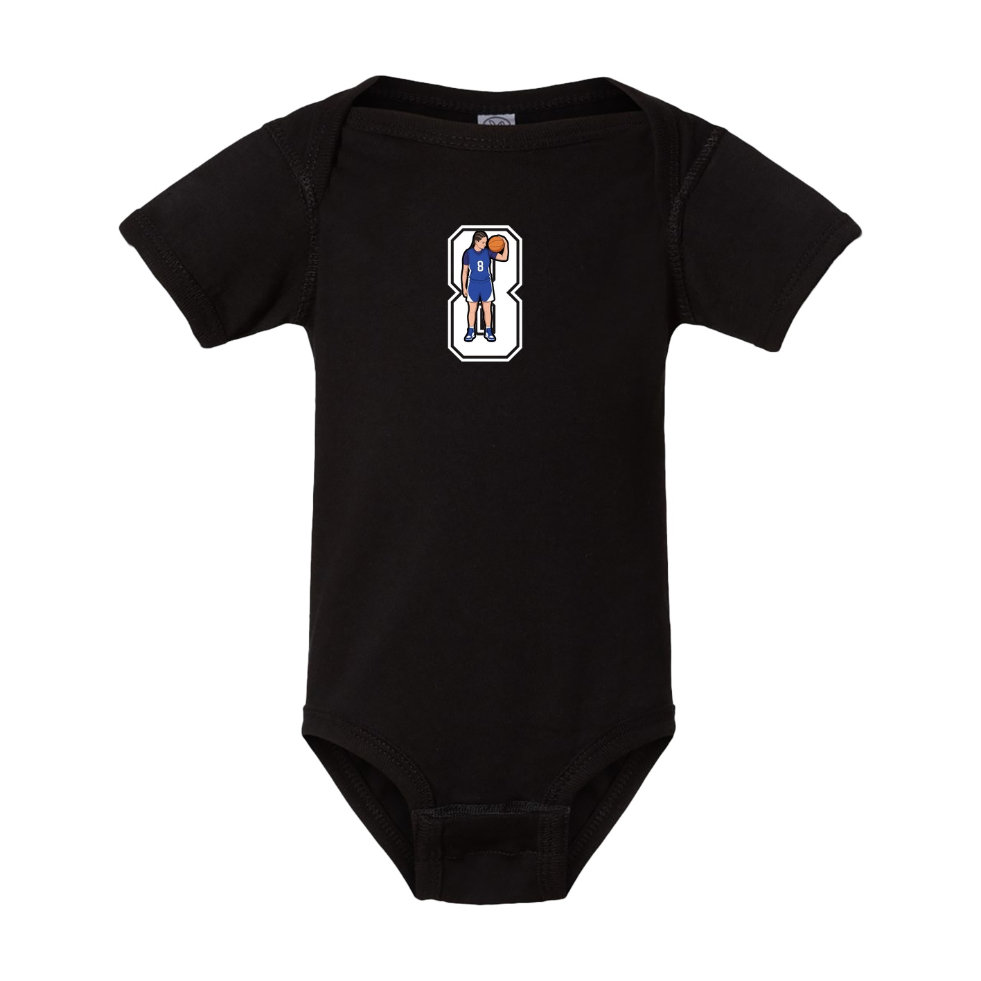 Baby Onesie — Number in Black