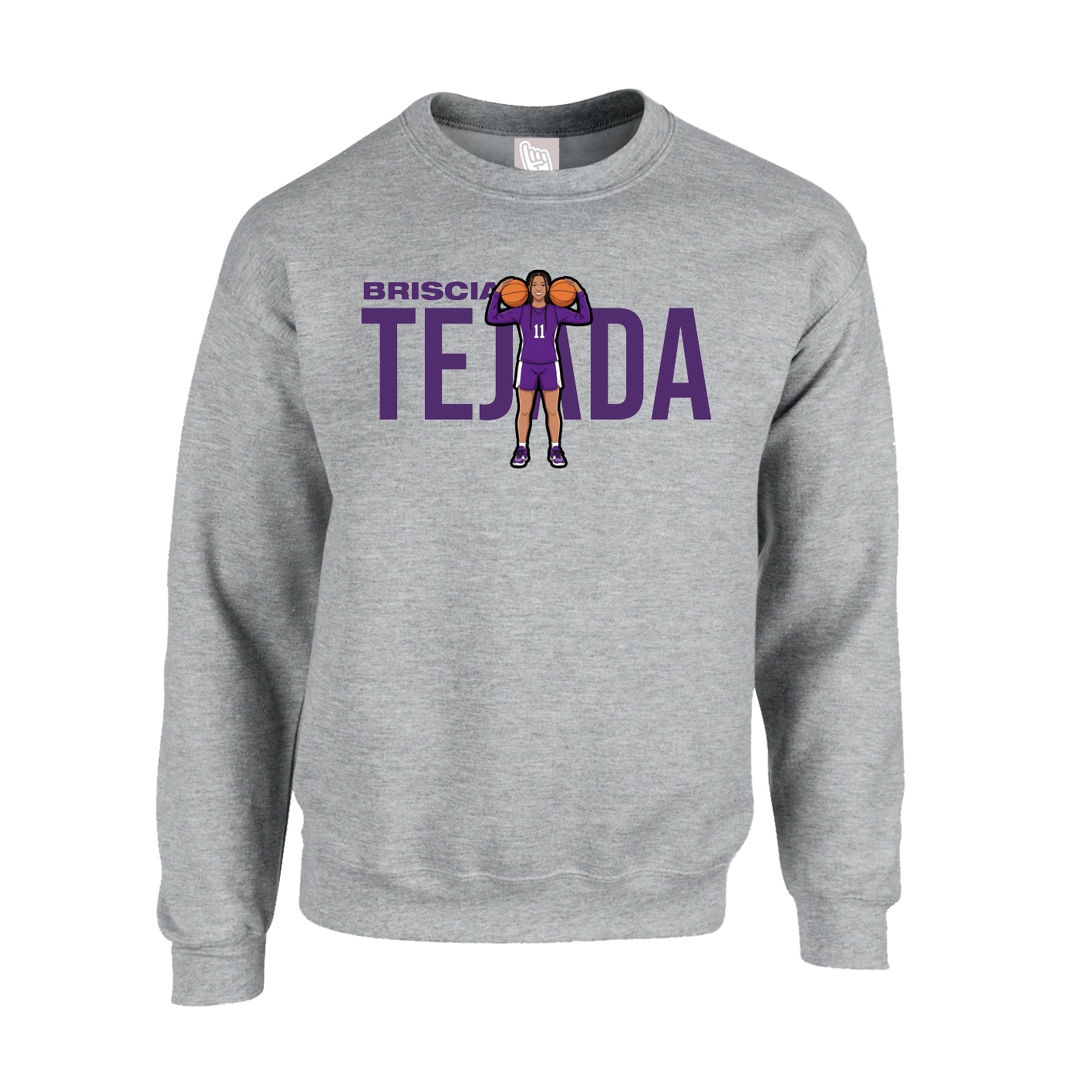 Fleece Crew — Player Name in Grey