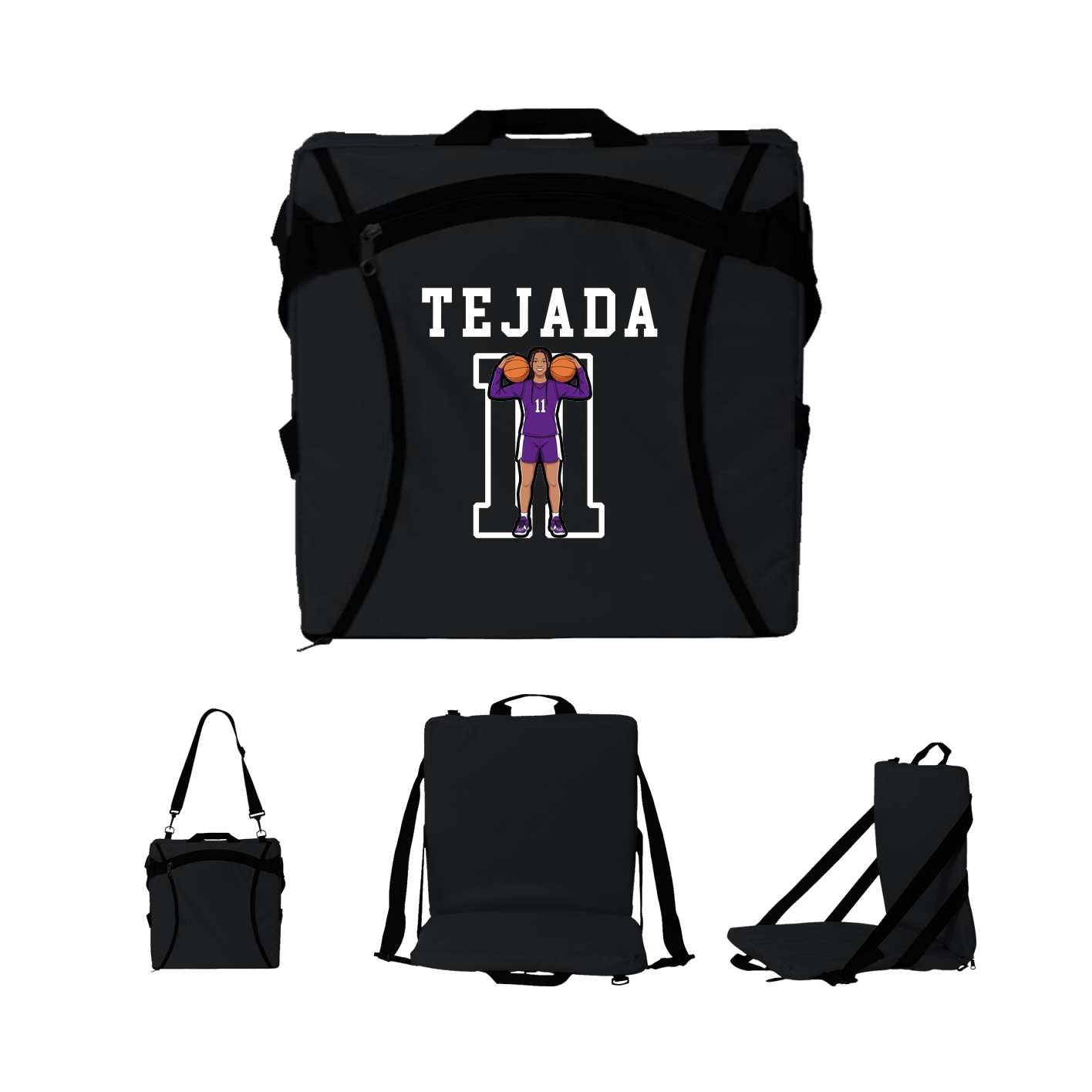 Folding Stadium Seat — Shirsey in Black