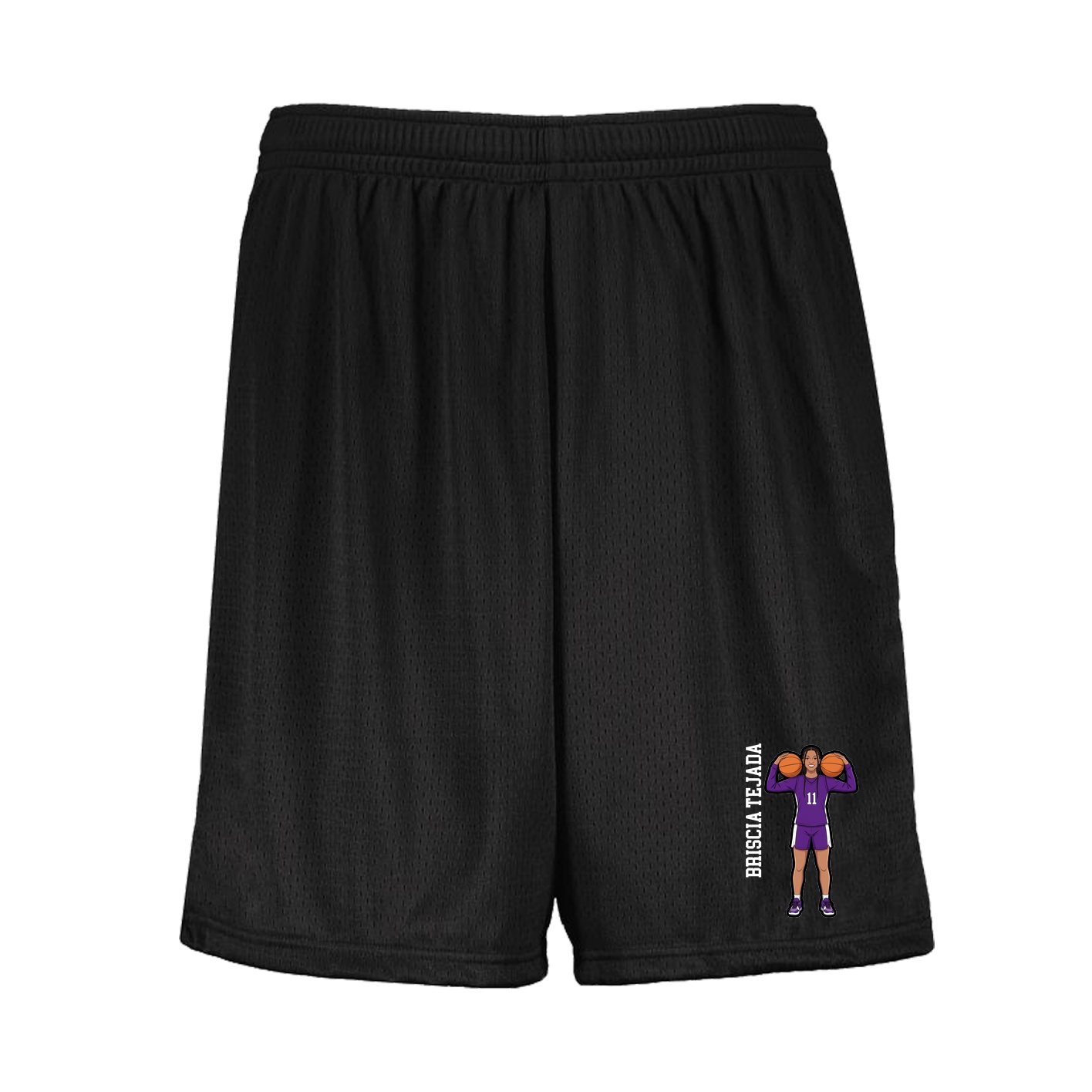 Shorts — Name Vertical in Black