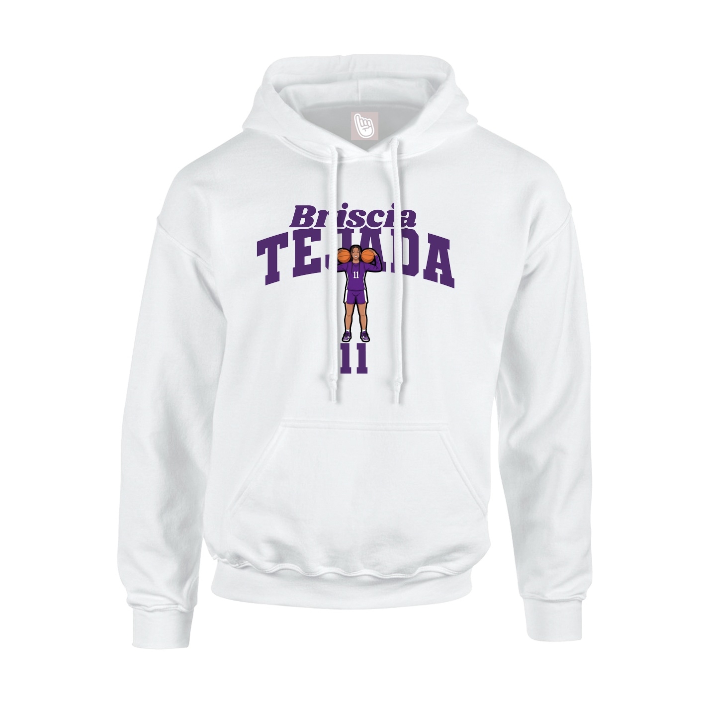 Youth Hoodie — Signature Arch in White