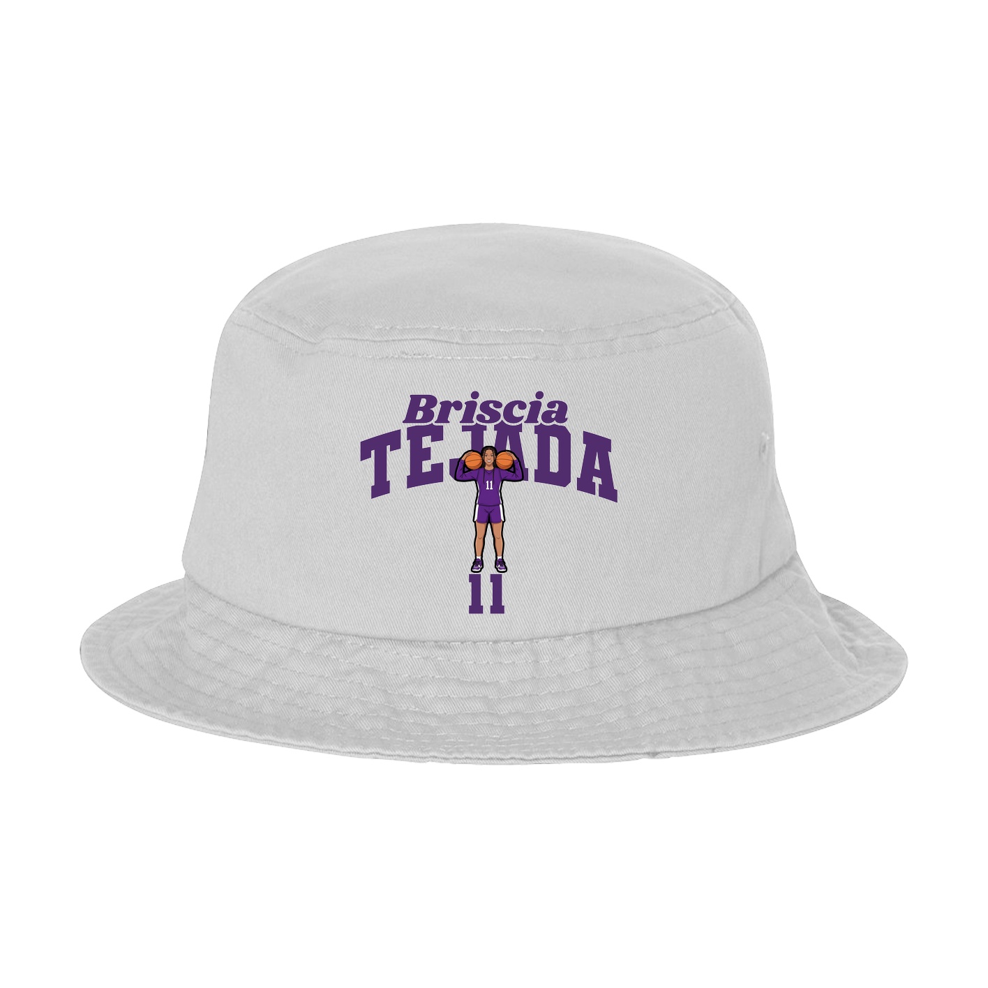 Bucket Cap — Signature Arch in White