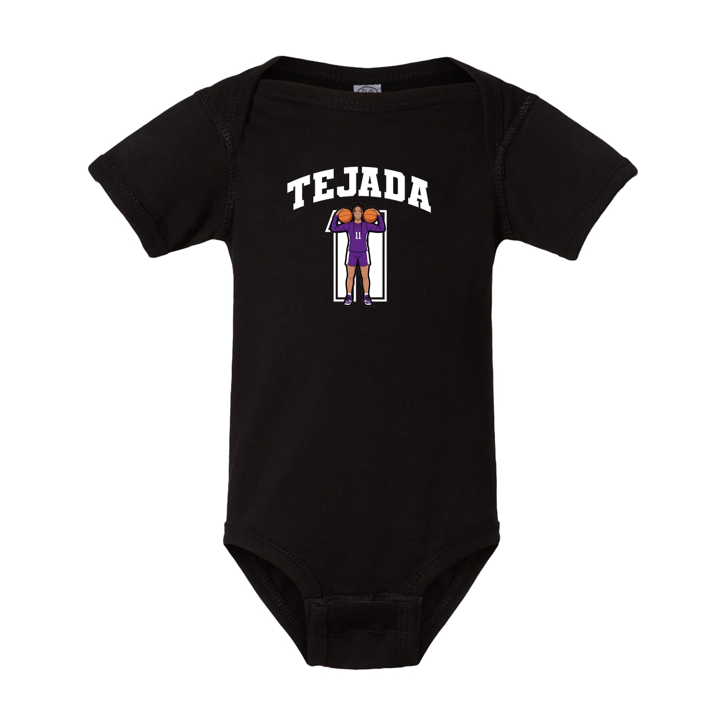 Baby Onesie — Number in Black
