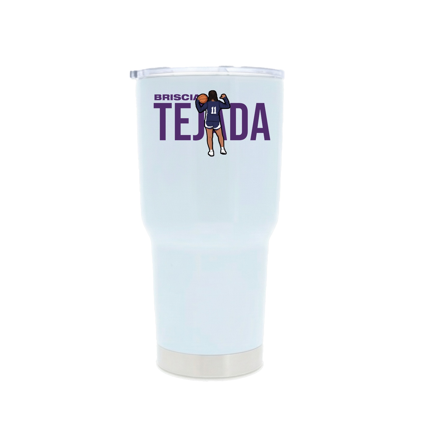 30oz Stainless Steel Tumbler — Player Name in White