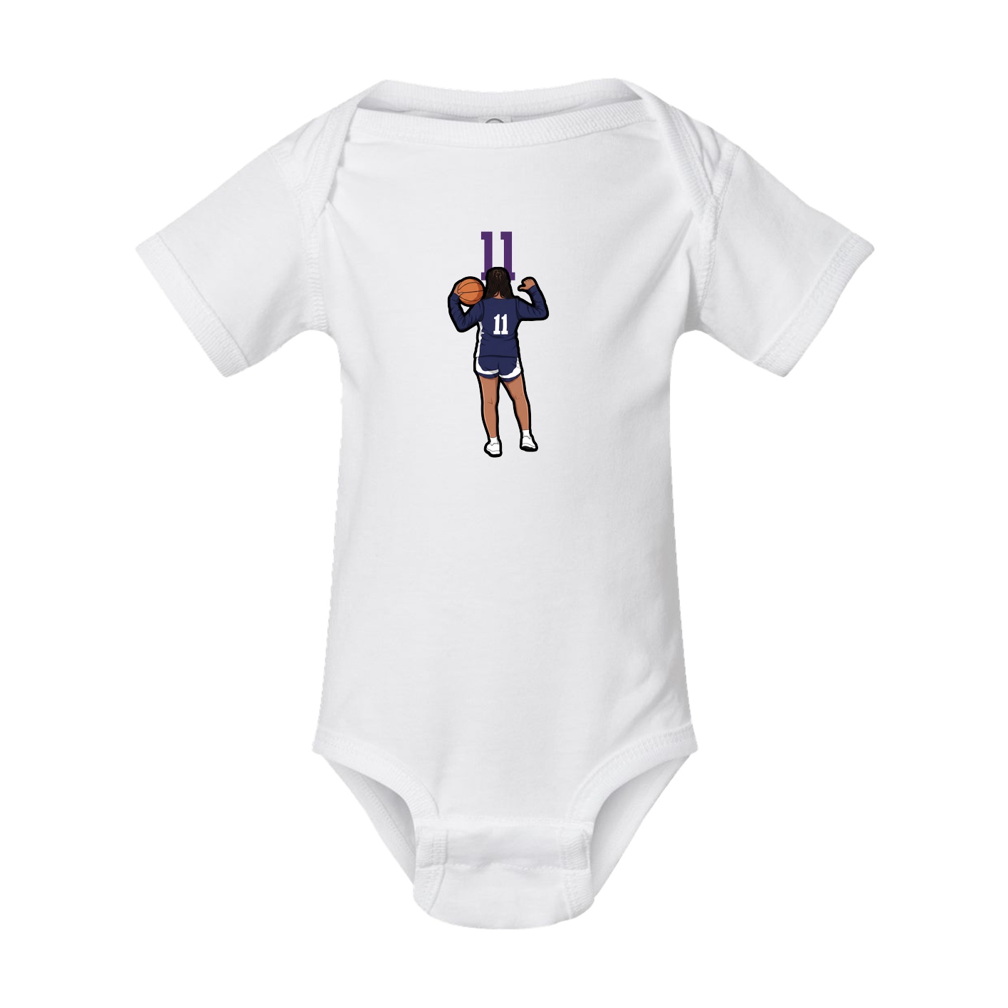 Baby Onesie — Number Top in White
