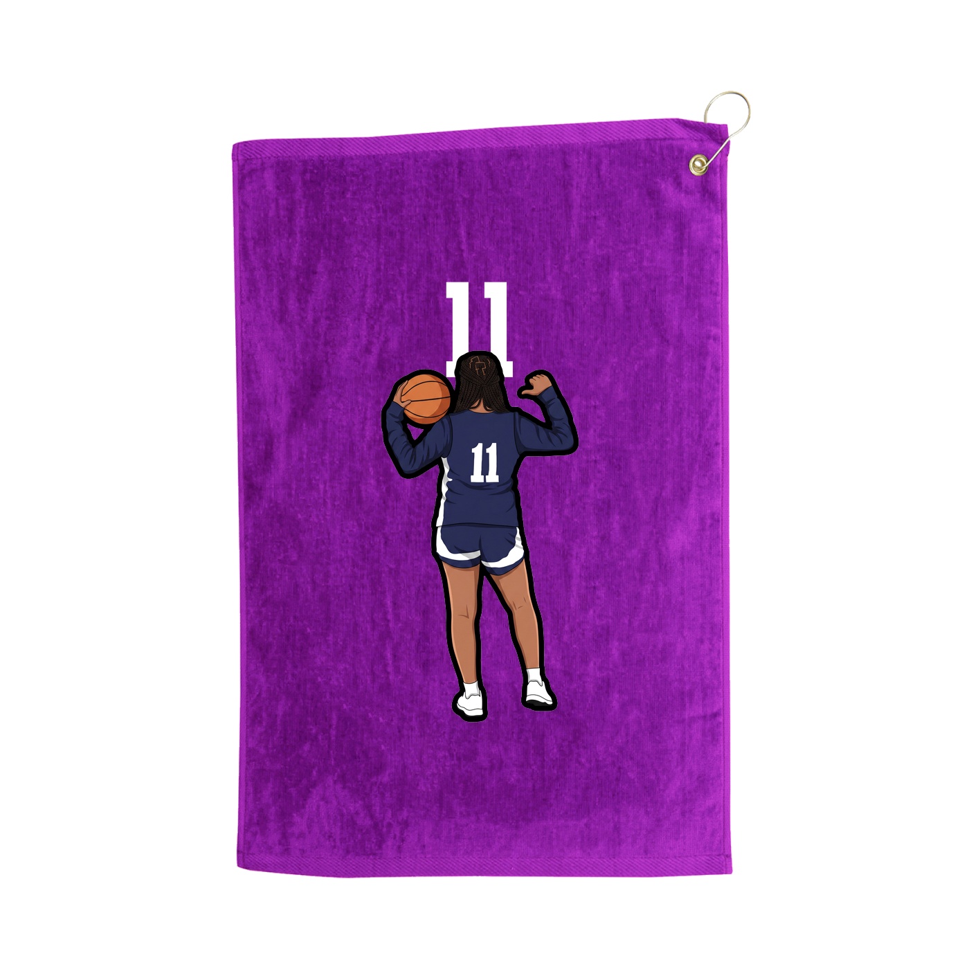 Golf Towel — Number Top in Purple