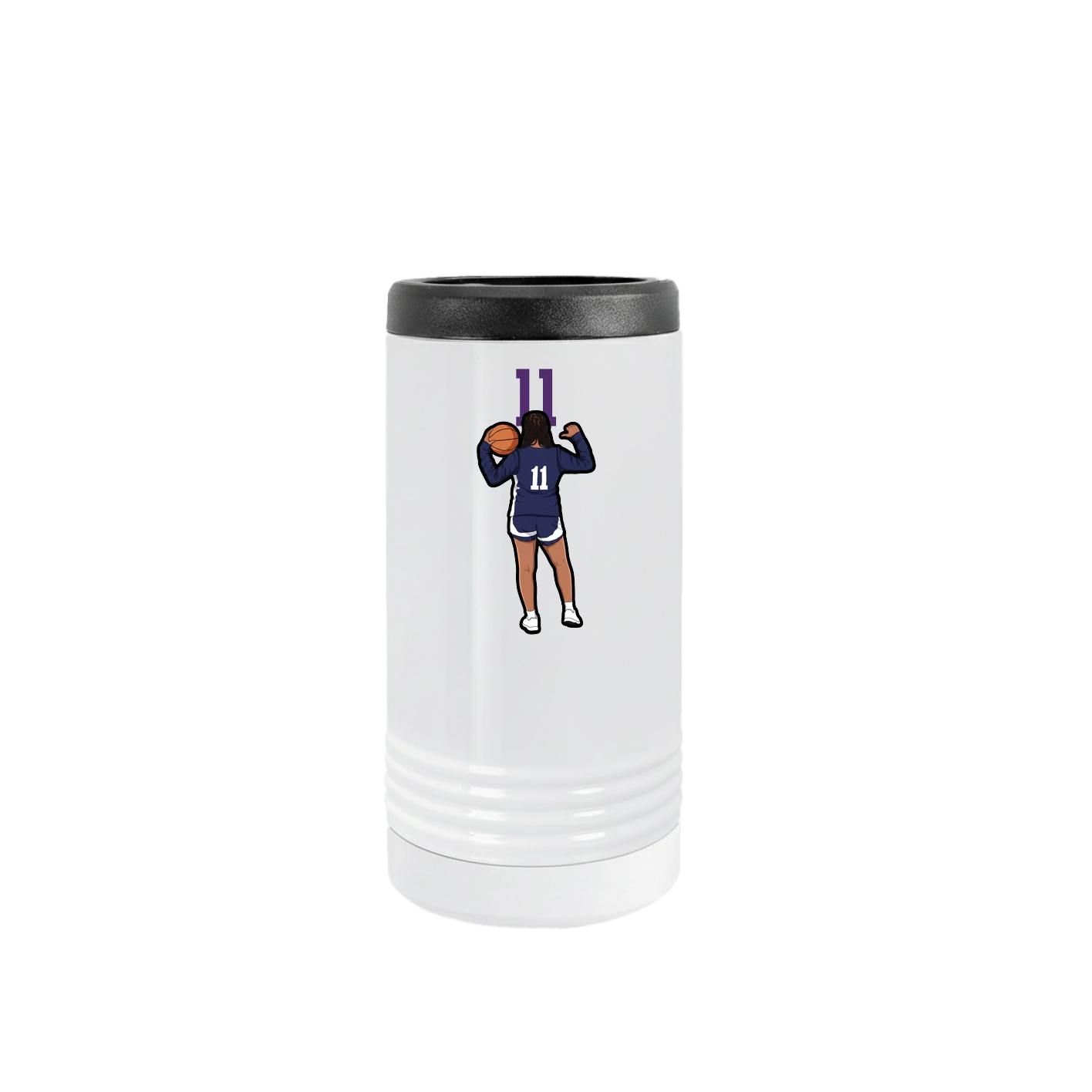 Slim Beverage Holder — Number Top in White