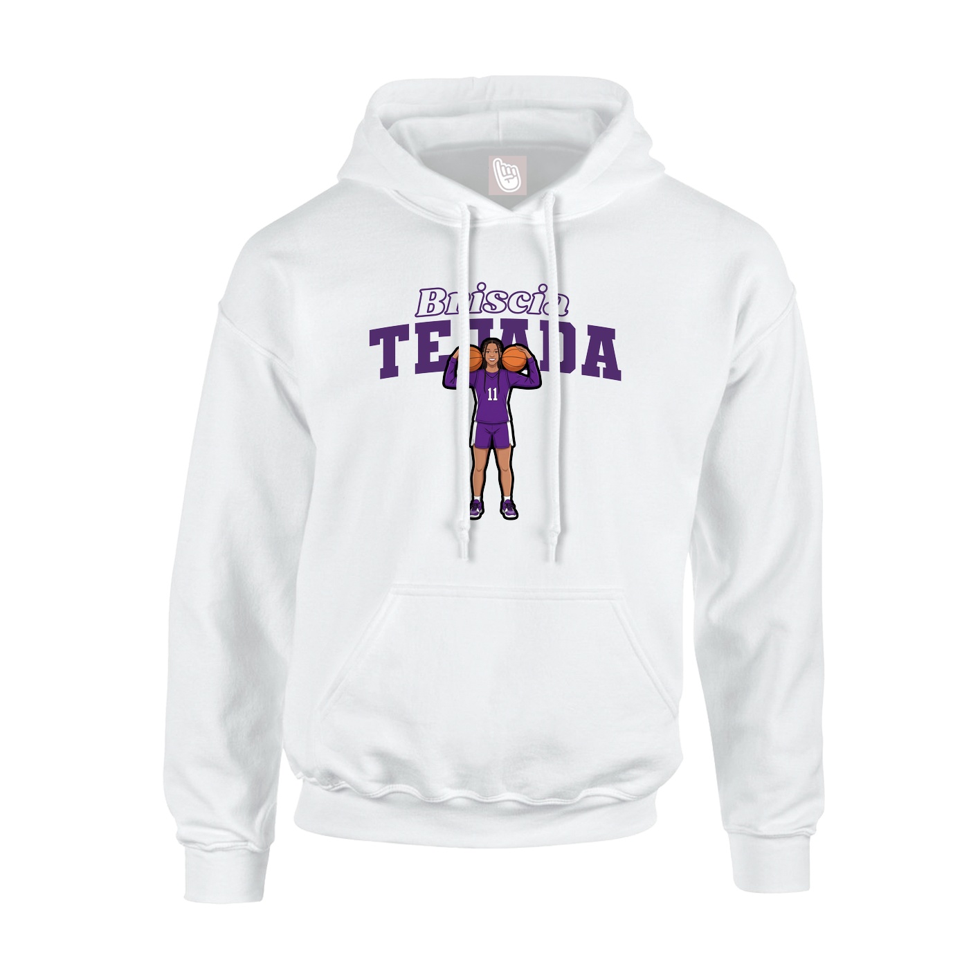 Hoodie — Name Arch in White
