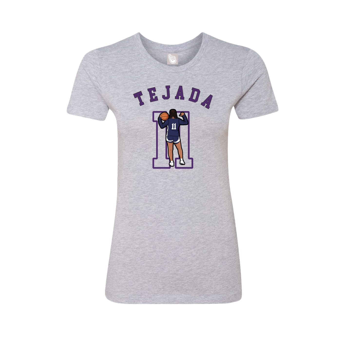 Fitted Women's Tee — Shirsey Arch in Grey