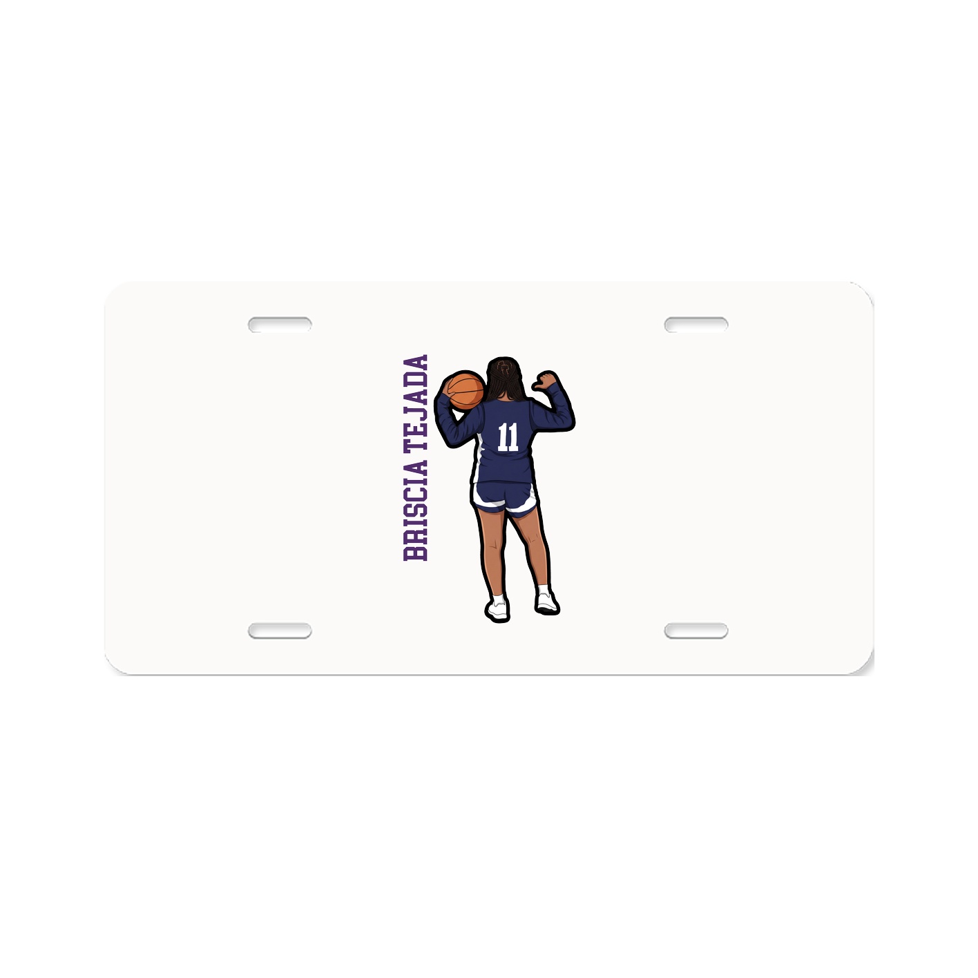 License Plate — Name Vertical in Classic