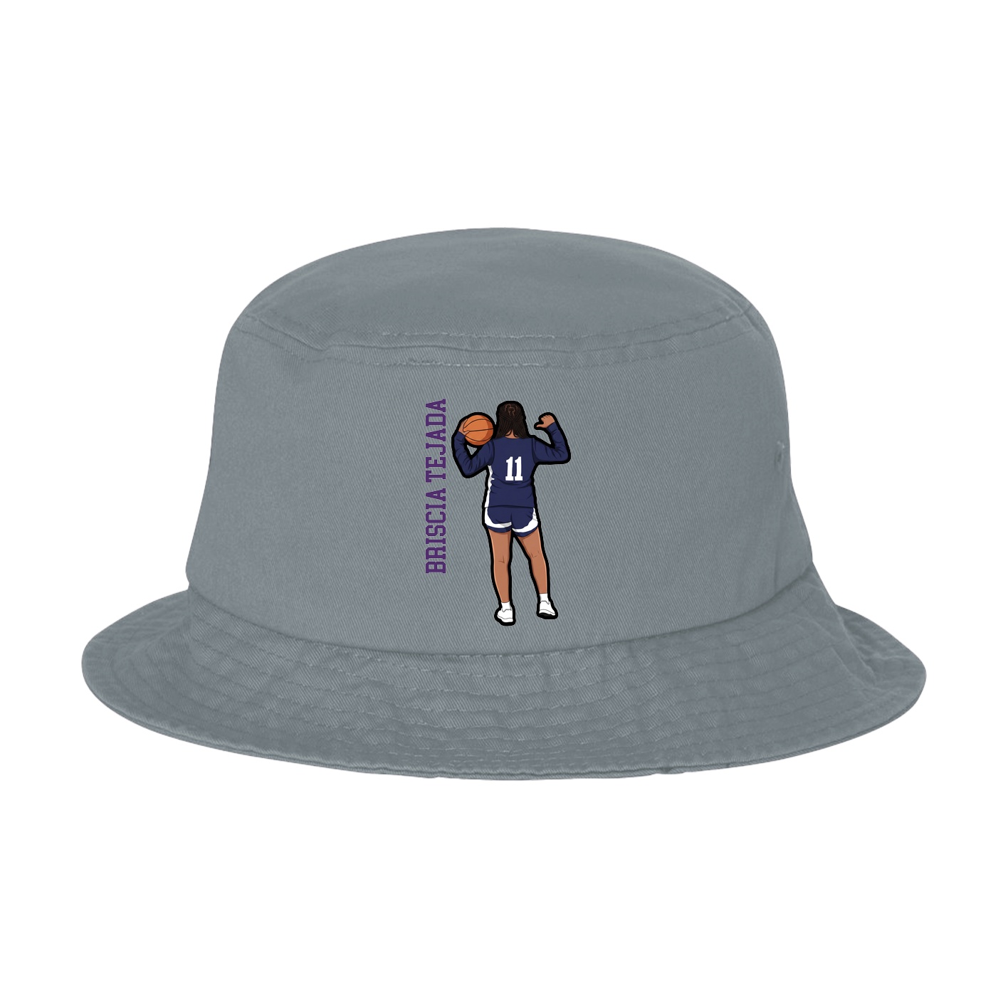 Bucket Cap — Name Vertical in Grey