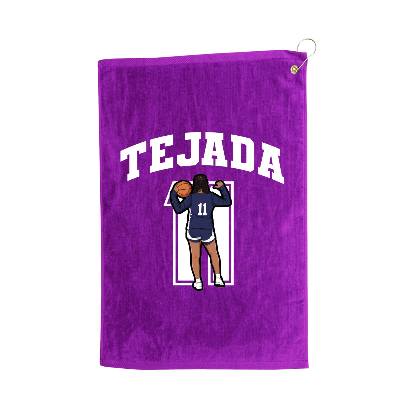 Golf Towel — Number in Purple