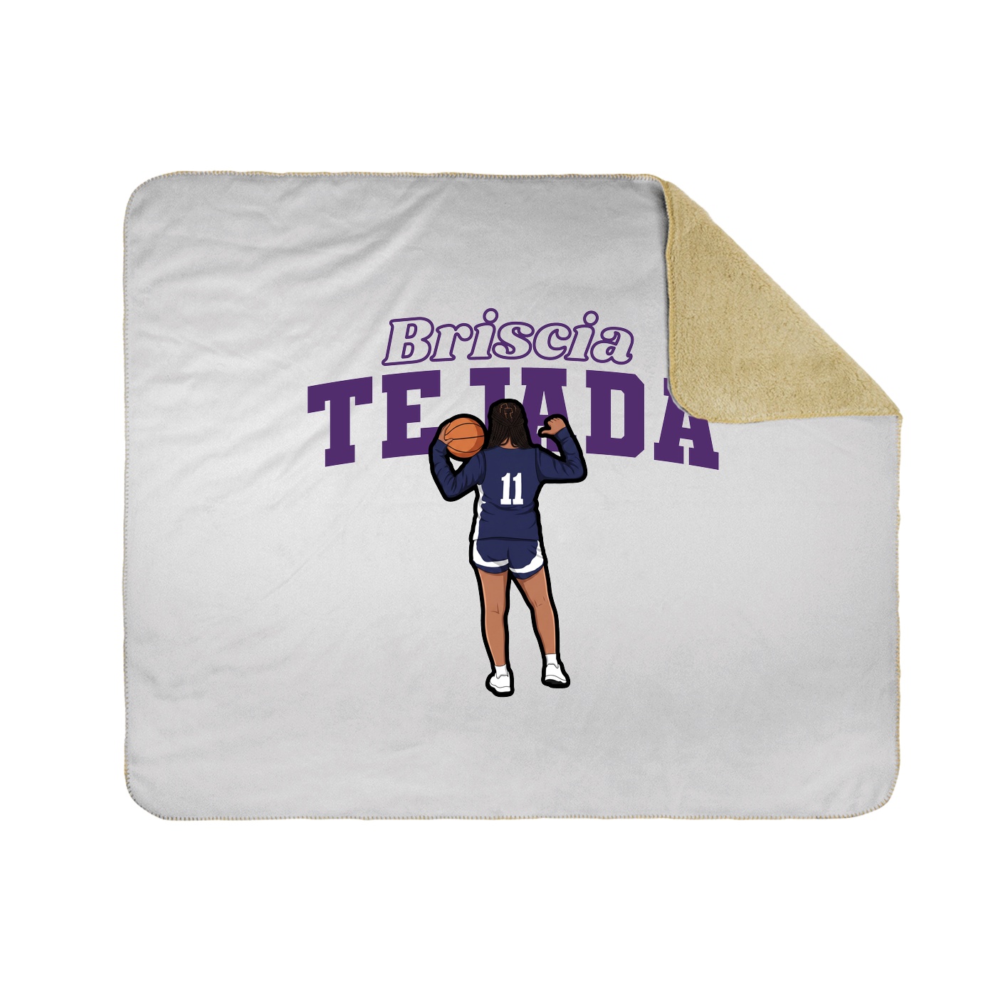 Throw Blanket — Name Arch in White
