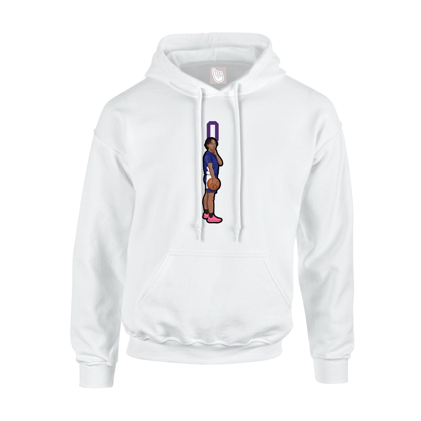Hoodie — Number Top in White