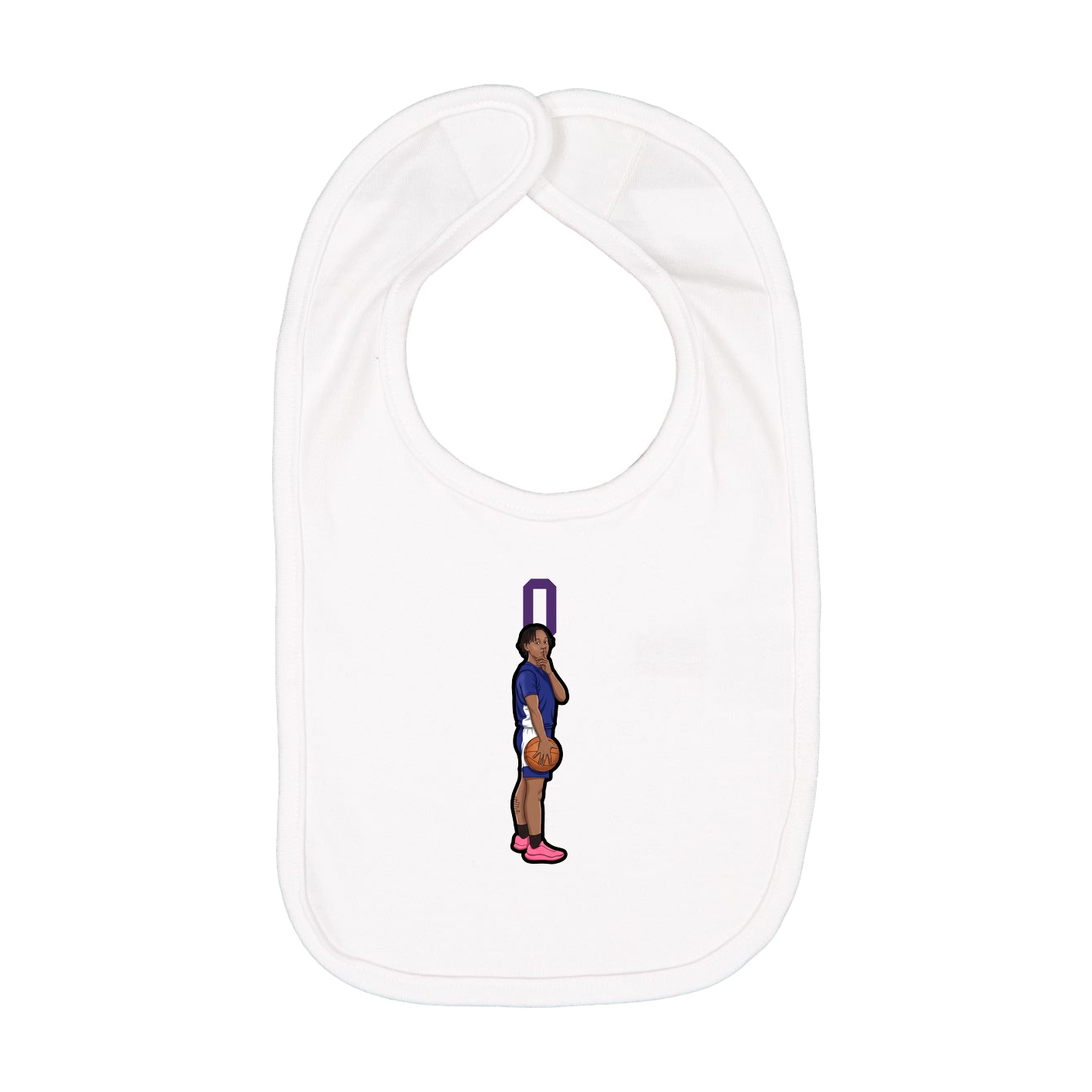 Infant Bib — Number Top in White