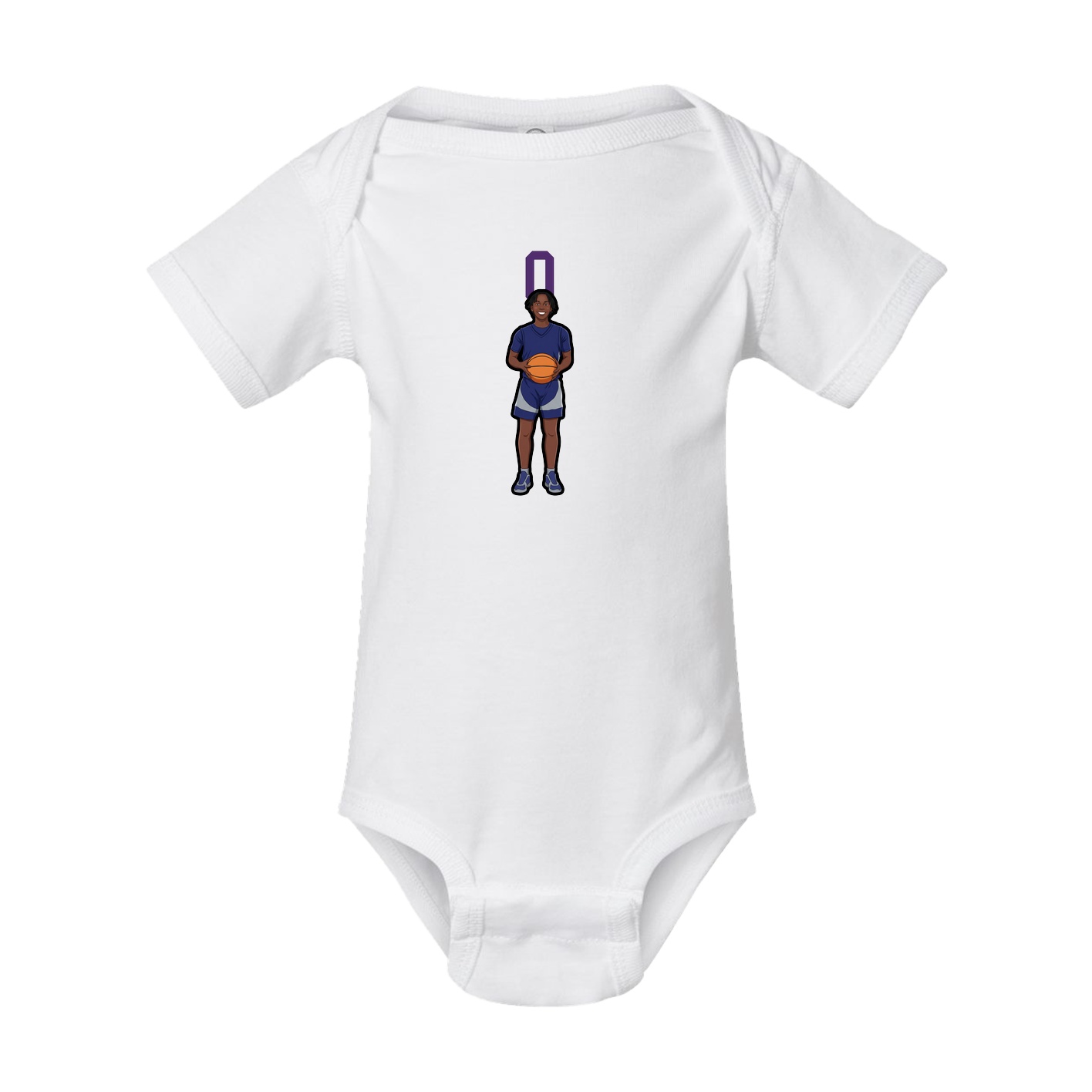 Baby Onesie — Number Top in White