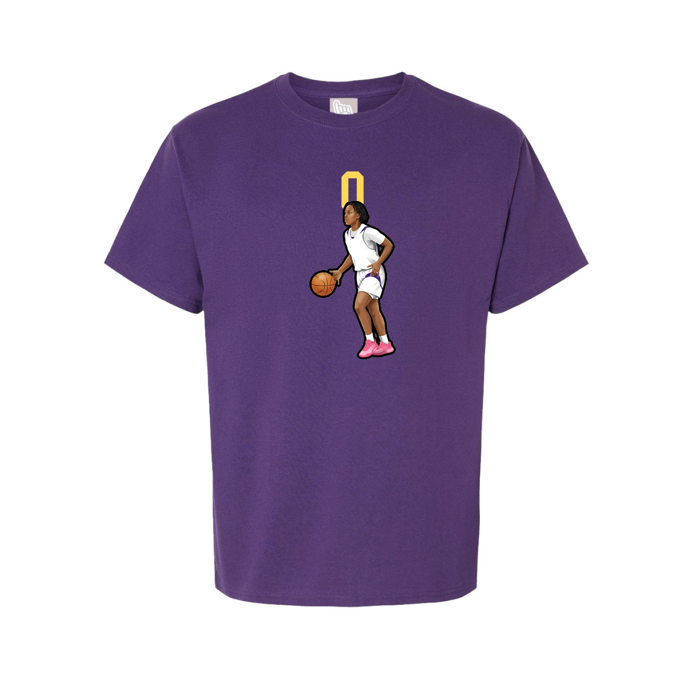 Youth Tee — Number Top in Purple