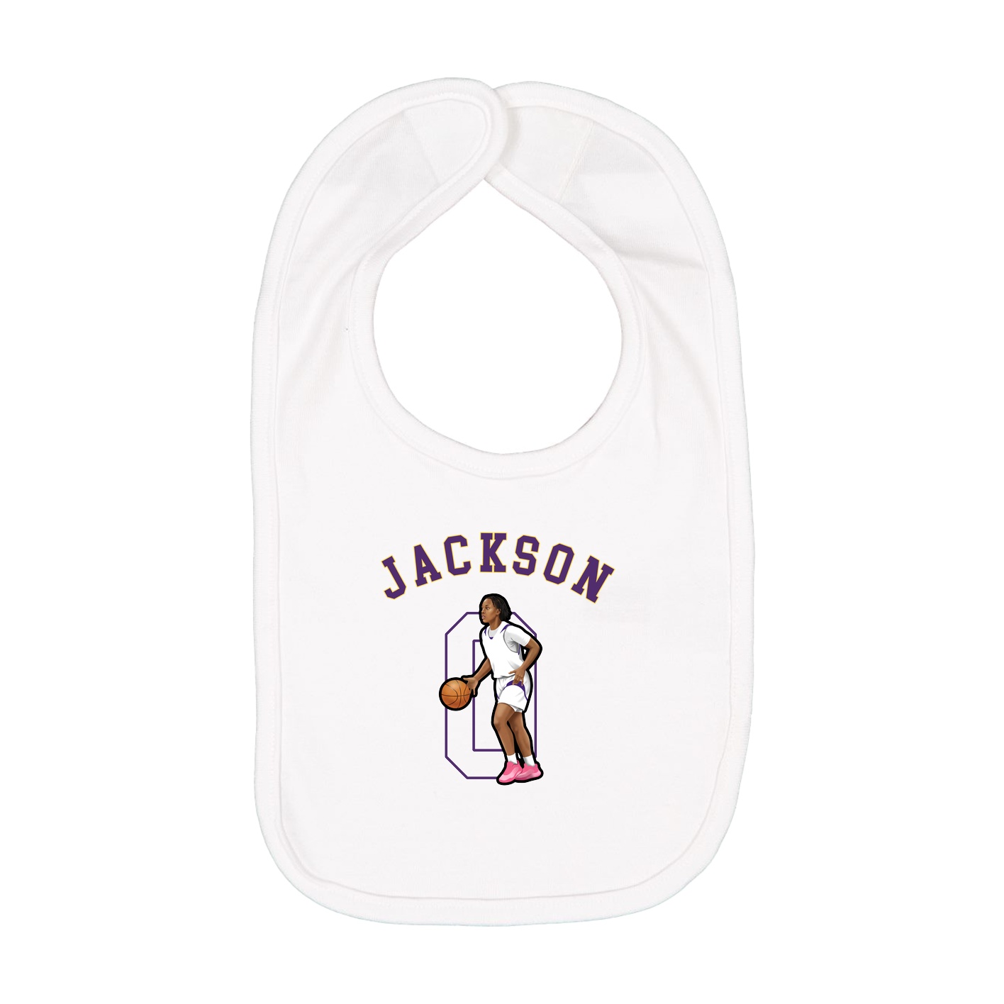 Infant Bib — Shirsey Arch in White