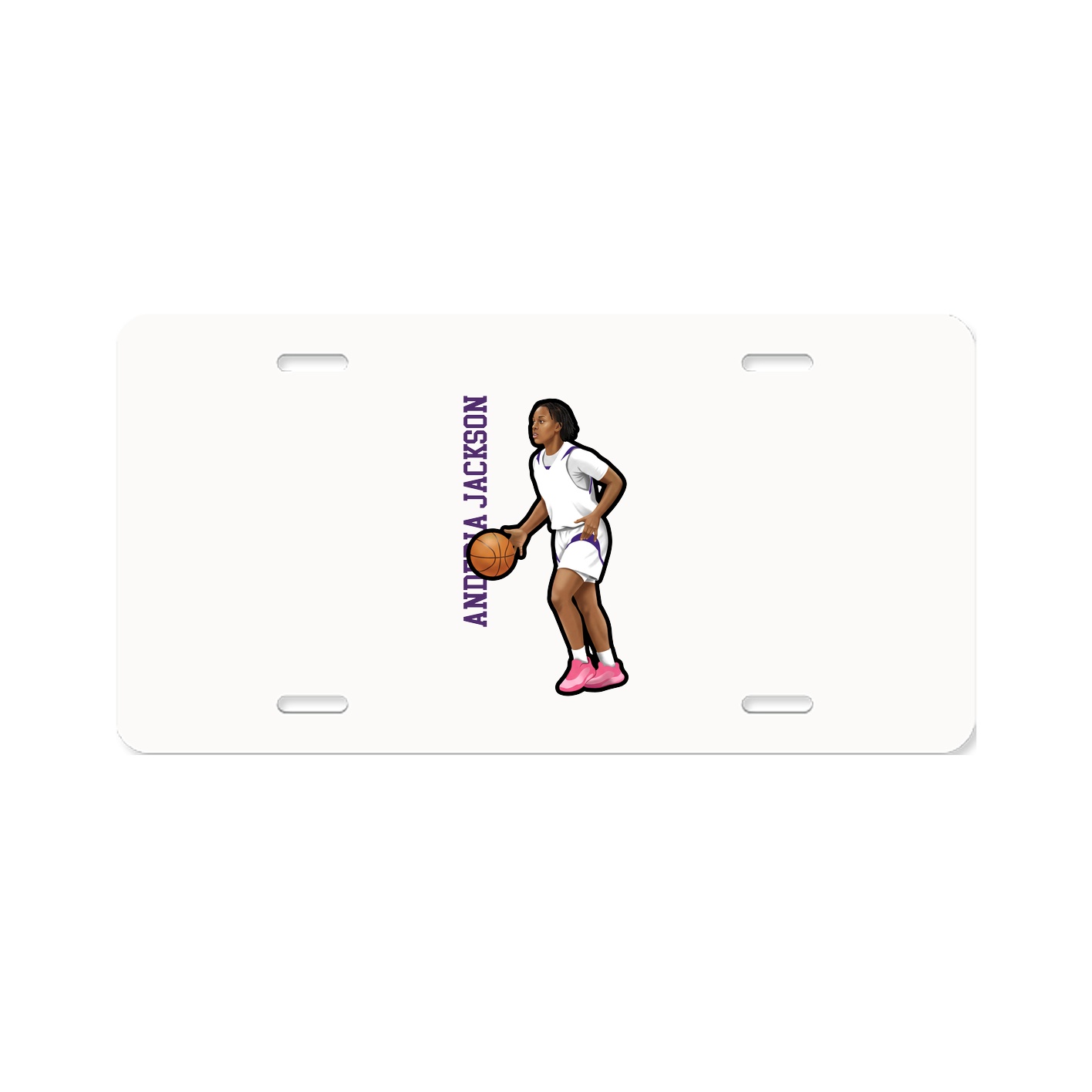 License Plate — Name Vertical in Classic