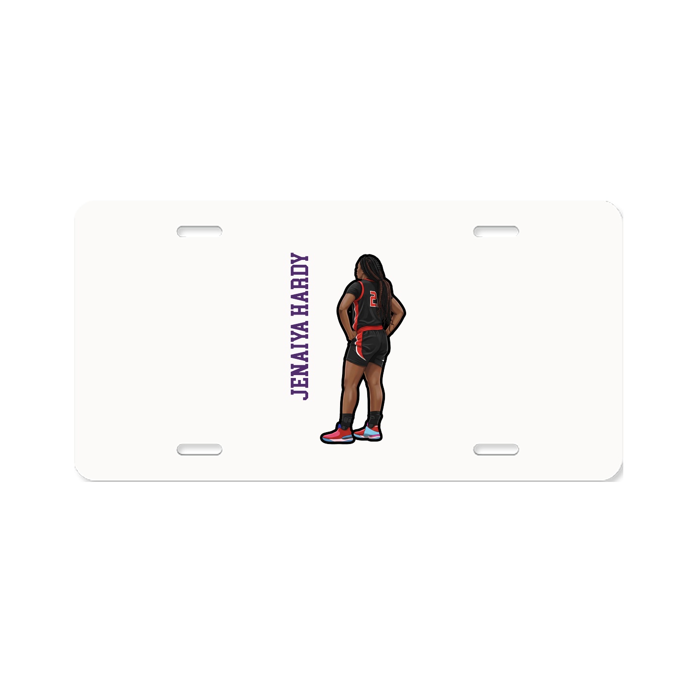 License Plate — Name Vertical in Classic