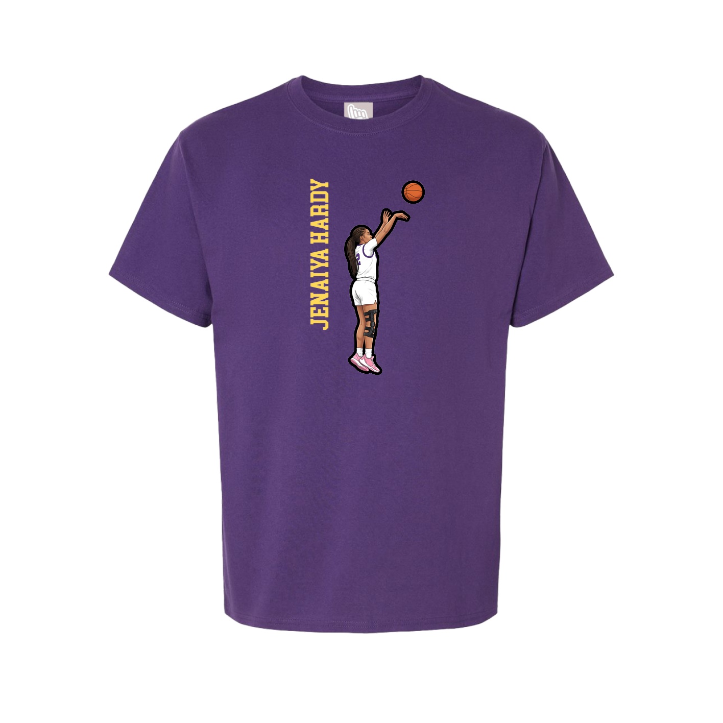 Youth Tee — Name Vertical in Purple