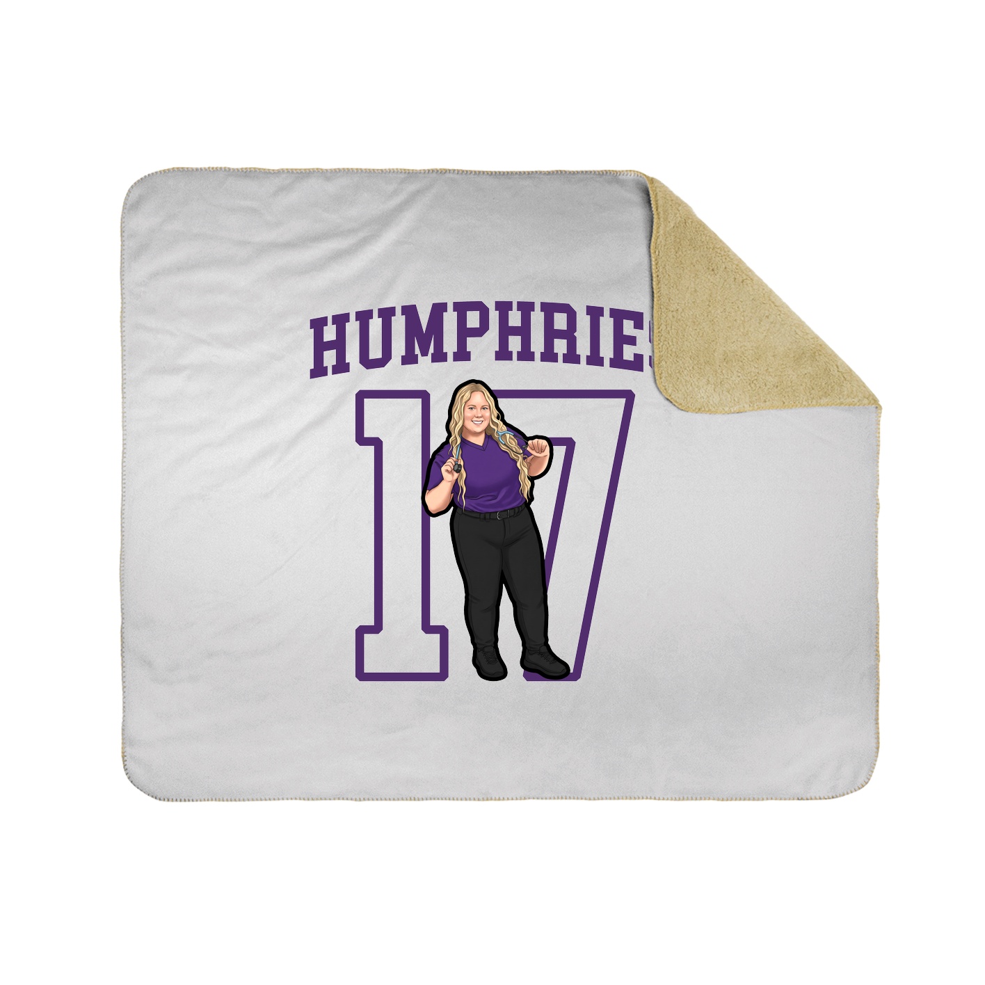 Throw Blanket — Shirsey in White