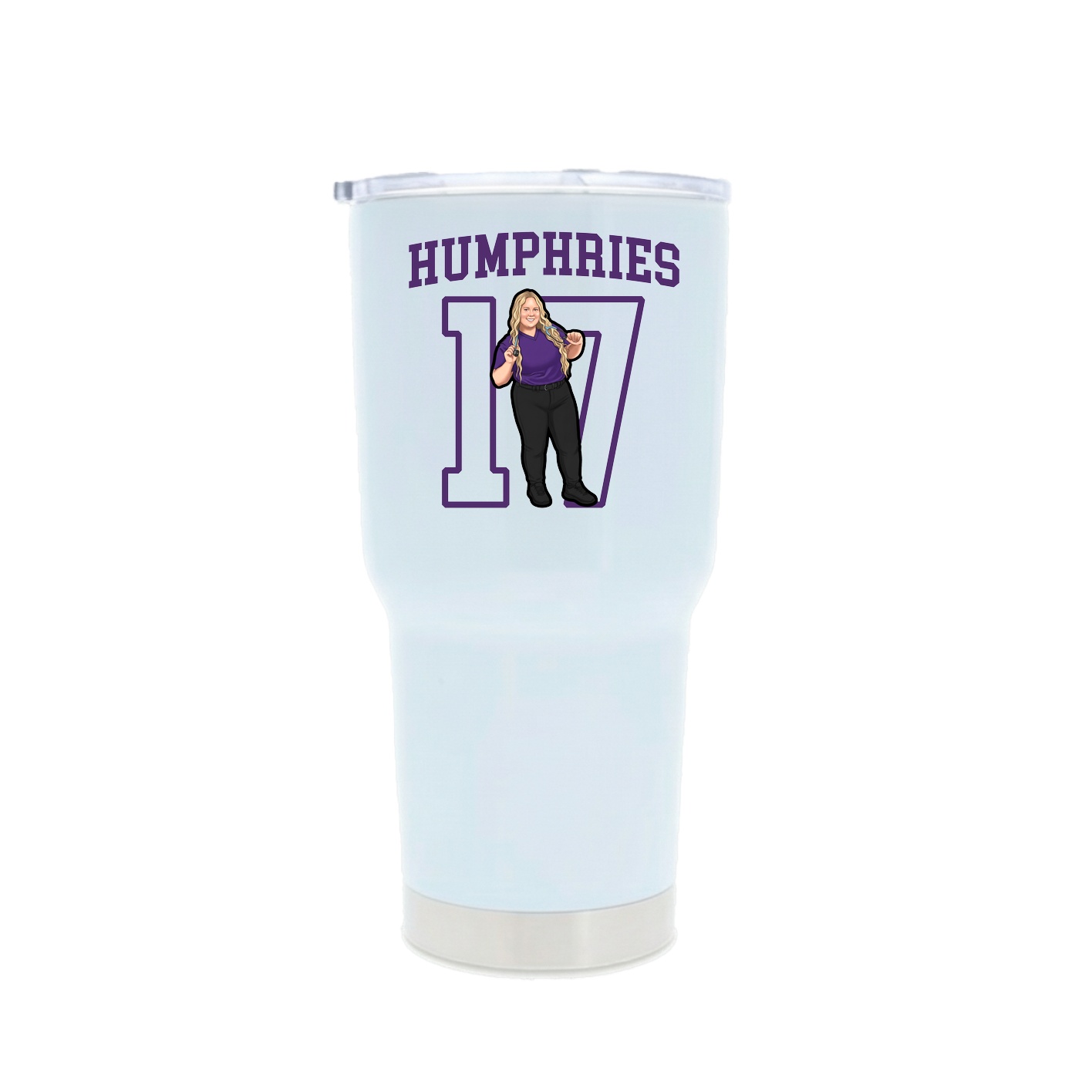 30oz Stainless Steel Tumbler — Shirsey in White