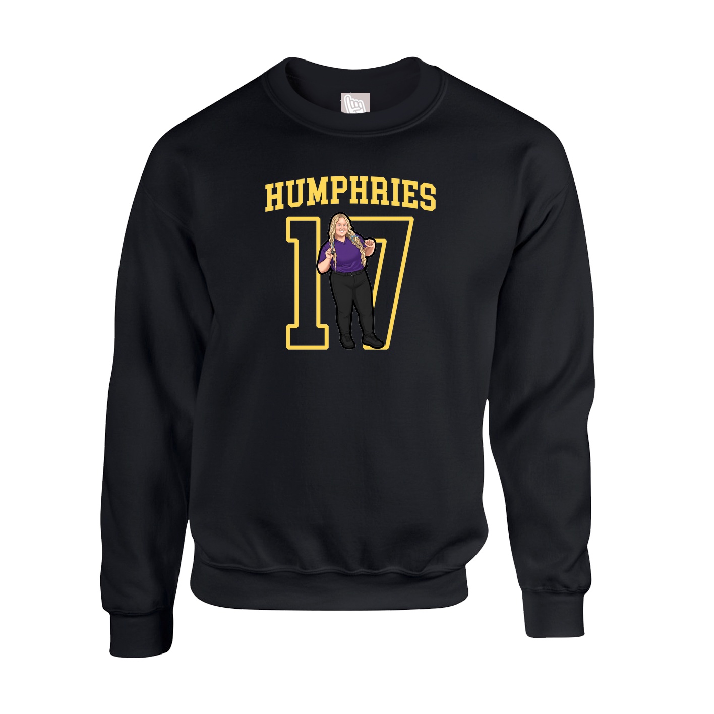 Fleece Crew — Shirsey in Black