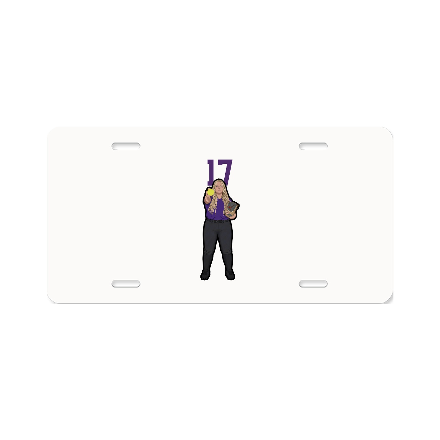 License Plate — Number Top in Classic