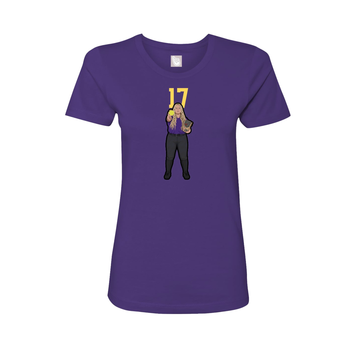 Womens Tee — Number Top in Purple