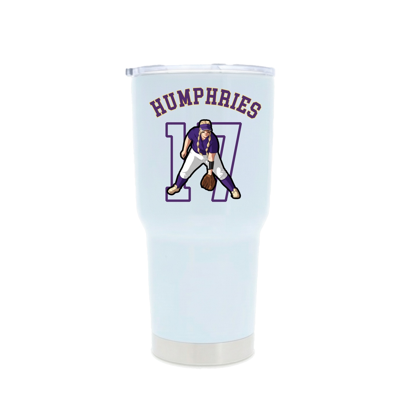 30oz Stainless Steel Tumbler — Shirsey Arch in White
