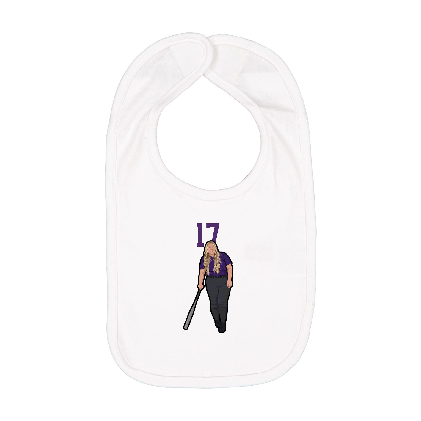 Infant Bib — Number Top in White