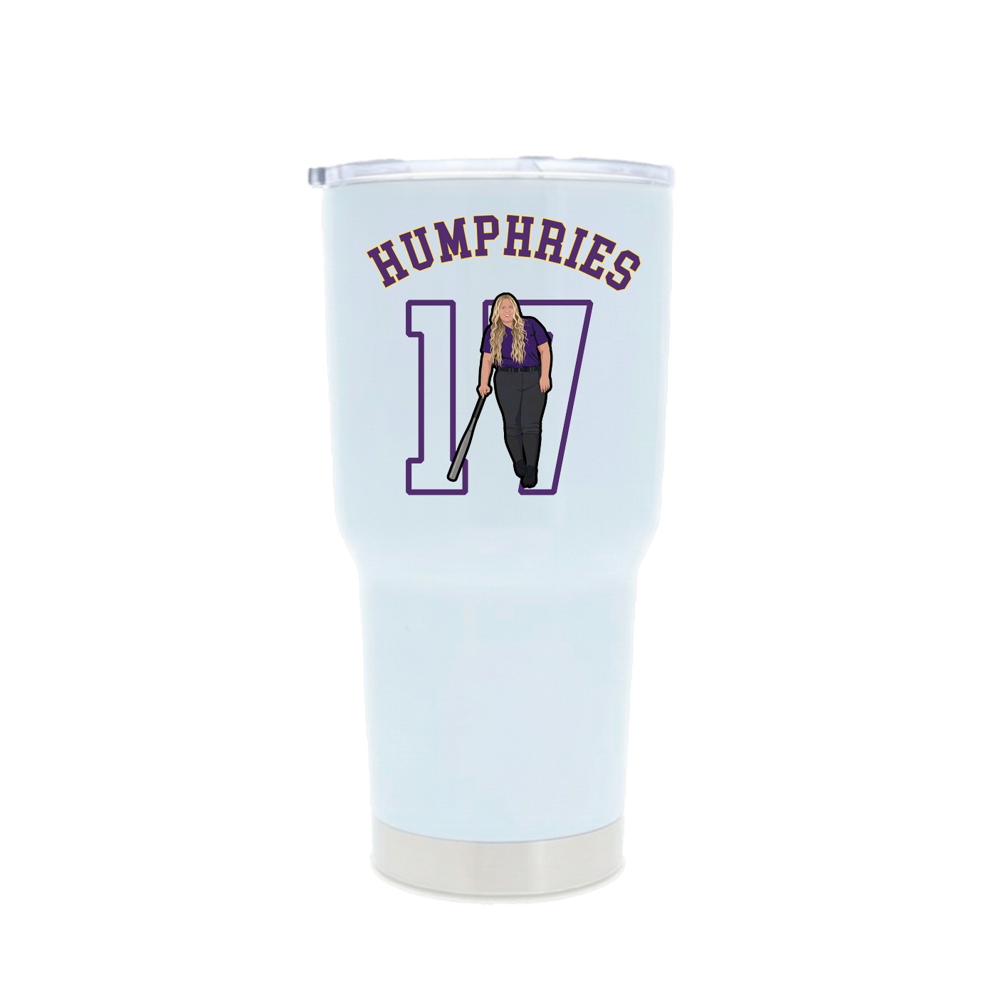 30oz Stainless Steel Tumbler — Shirsey Arch in White