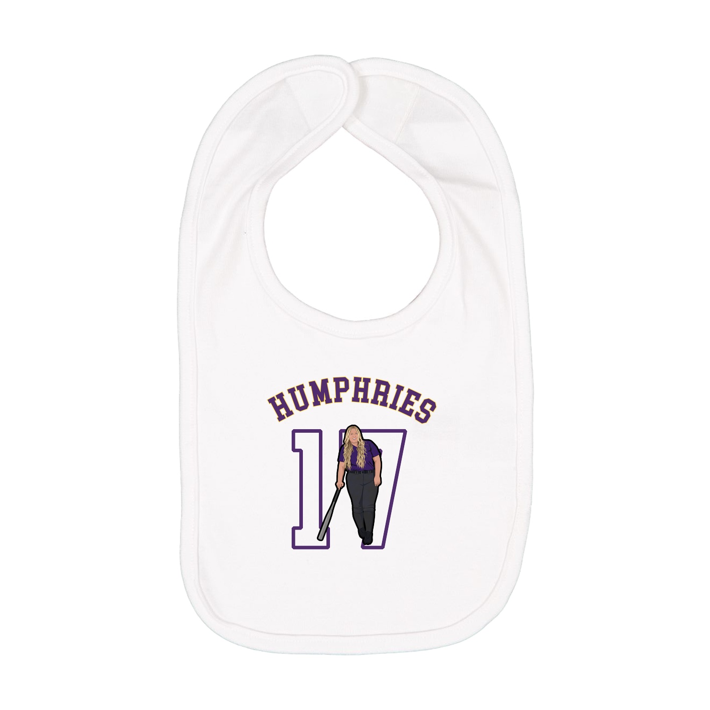Infant Bib — Shirsey Arch in White