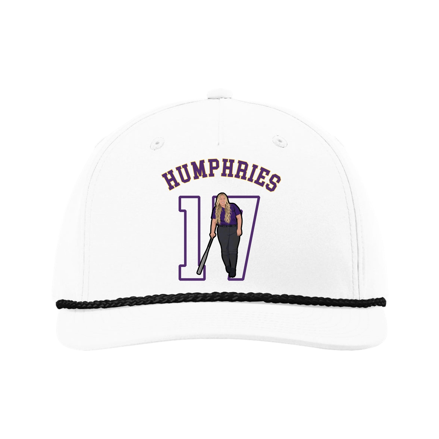 Five-Panel Classic Rope Cap — Shirsey Arch in White
