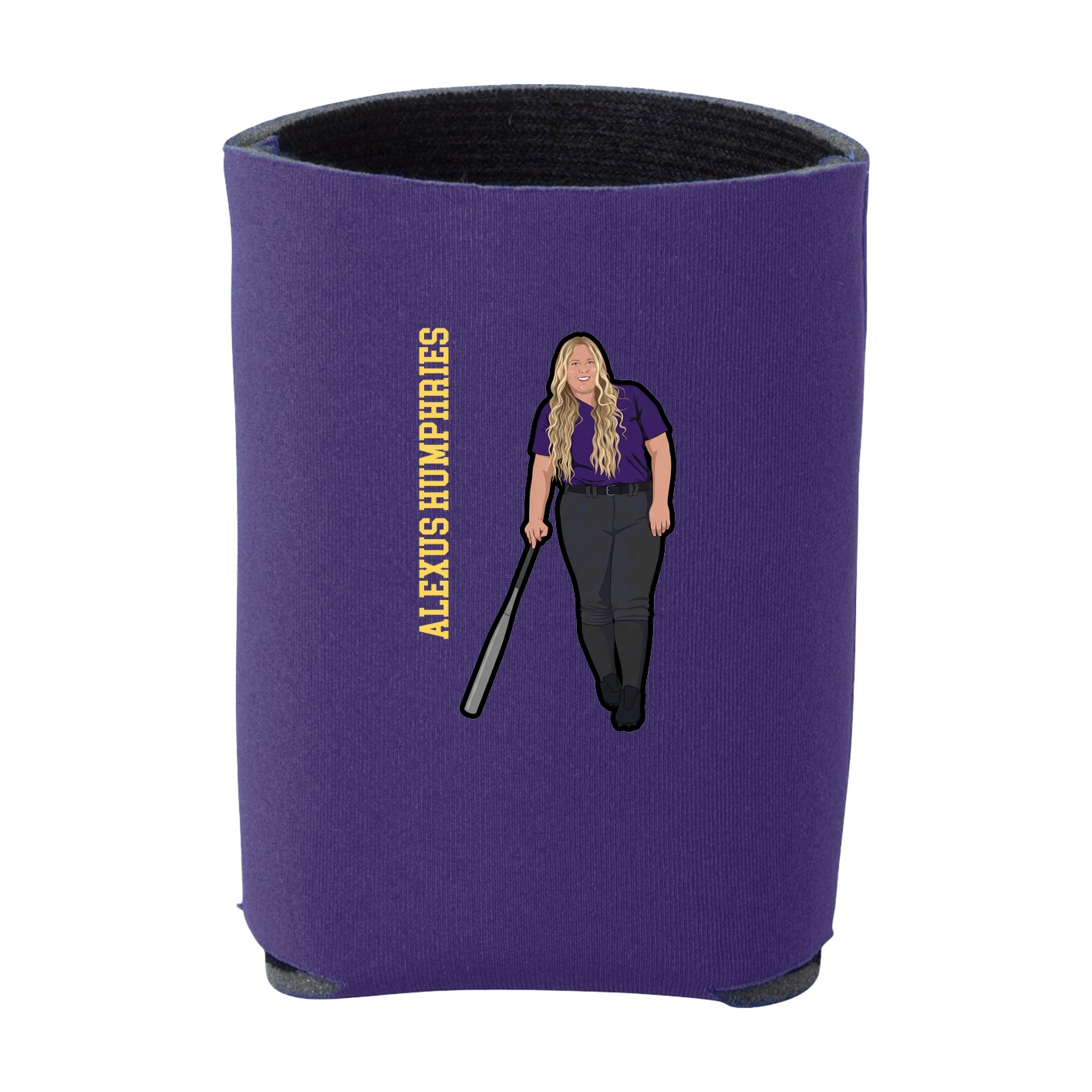Can Holder — Name Vertical in Purple