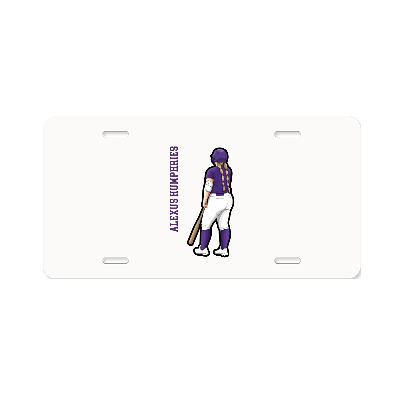 License Plate — Name Vertical in Classic