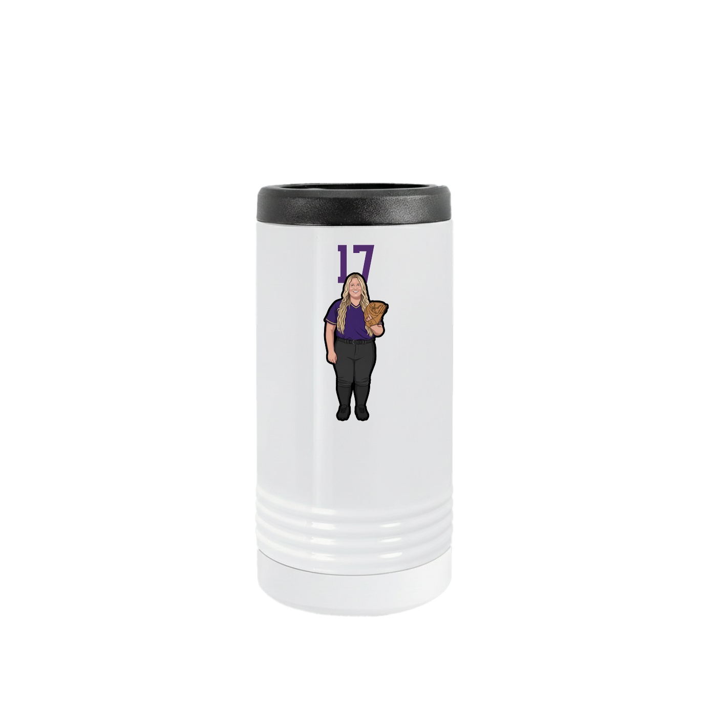 Slim Beverage Holder — Number Top in White
