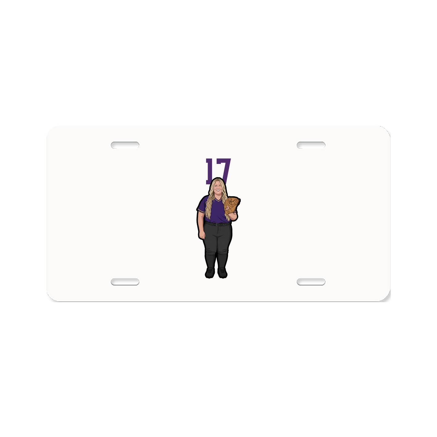 License Plate — Number Top in Classic