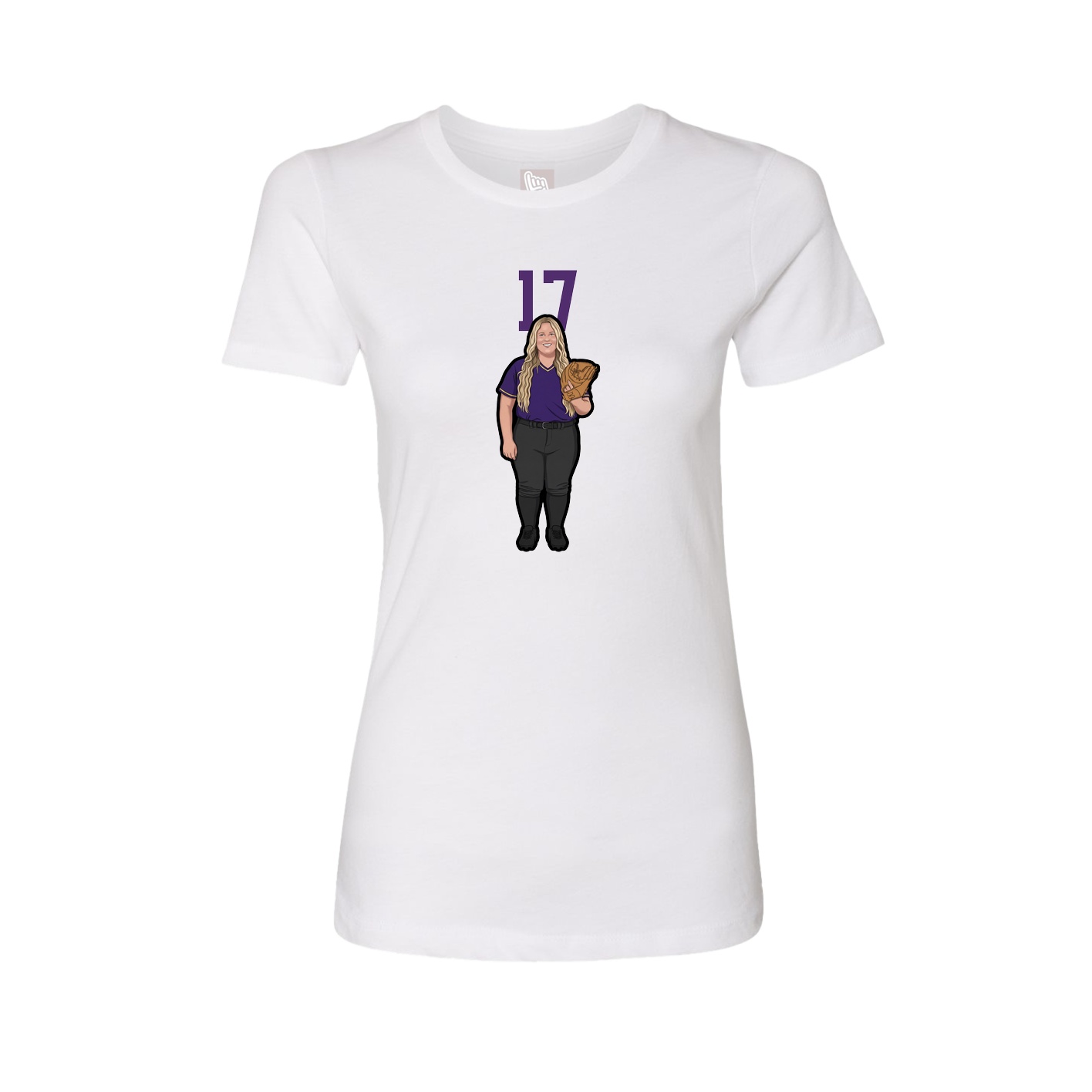 Womens Tee — Number Top in White