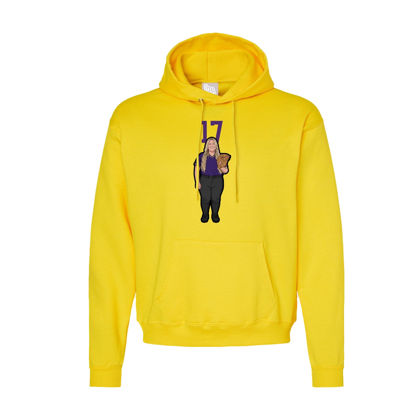 Hoodie — Number Top in Yellow