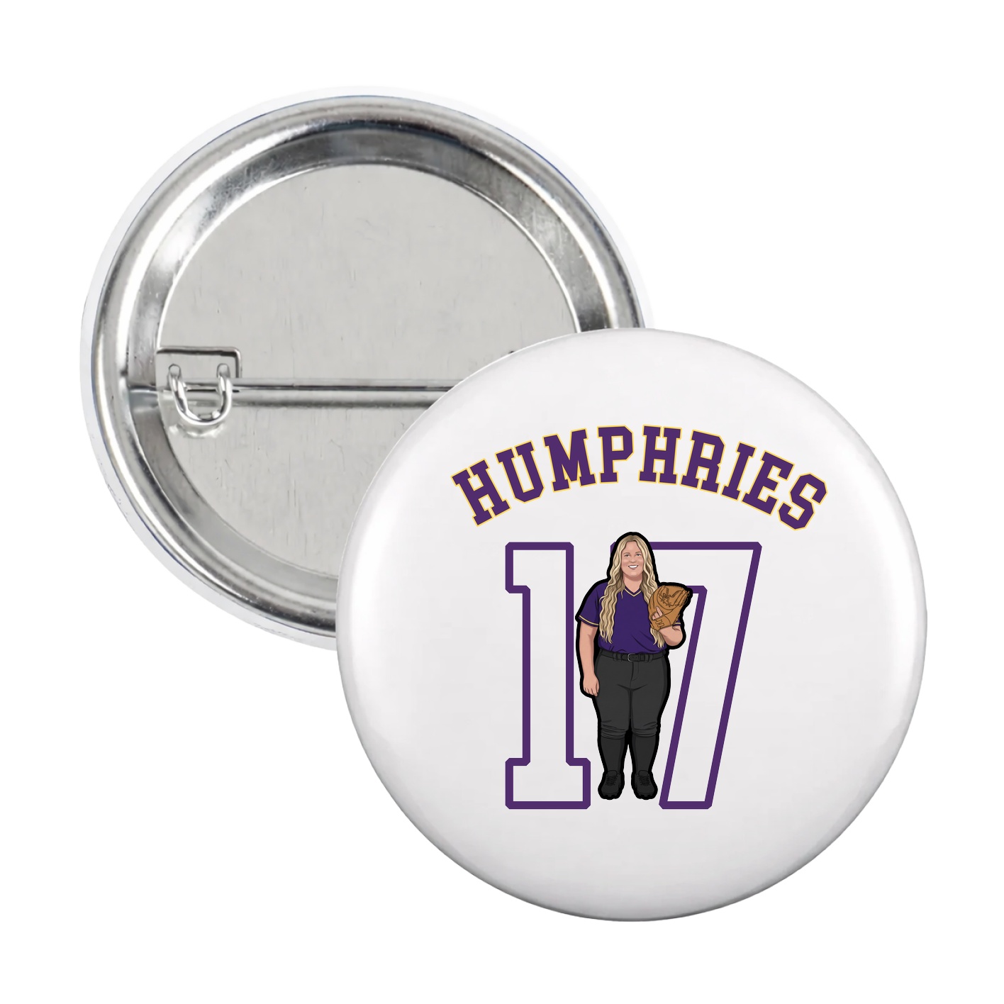 Game Day Button — Shirsey Arch in White