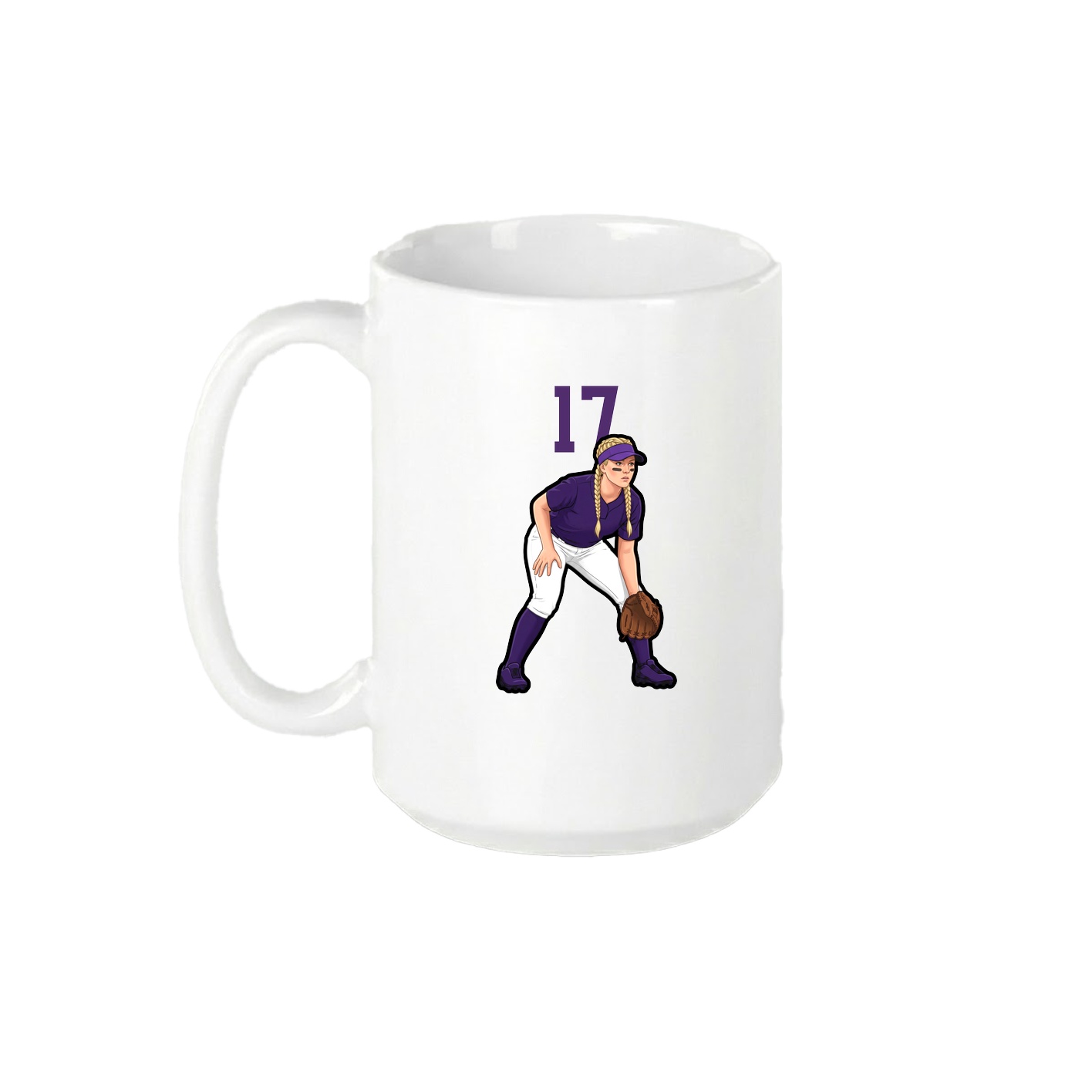 15oz Coffee Mug — Number Top in White